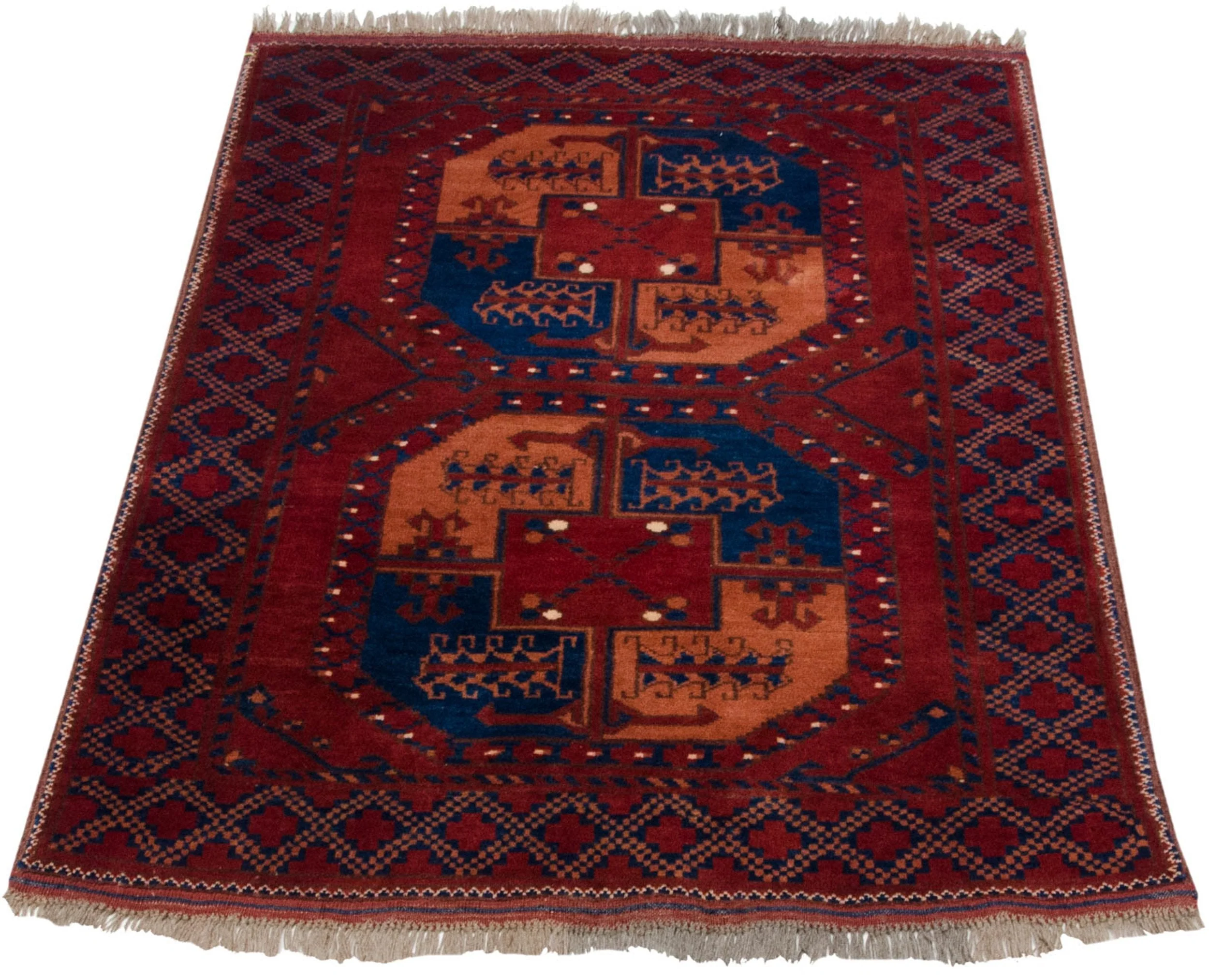 3x4 Vintage Pakistani Ersari Design Square Rug - Image 3