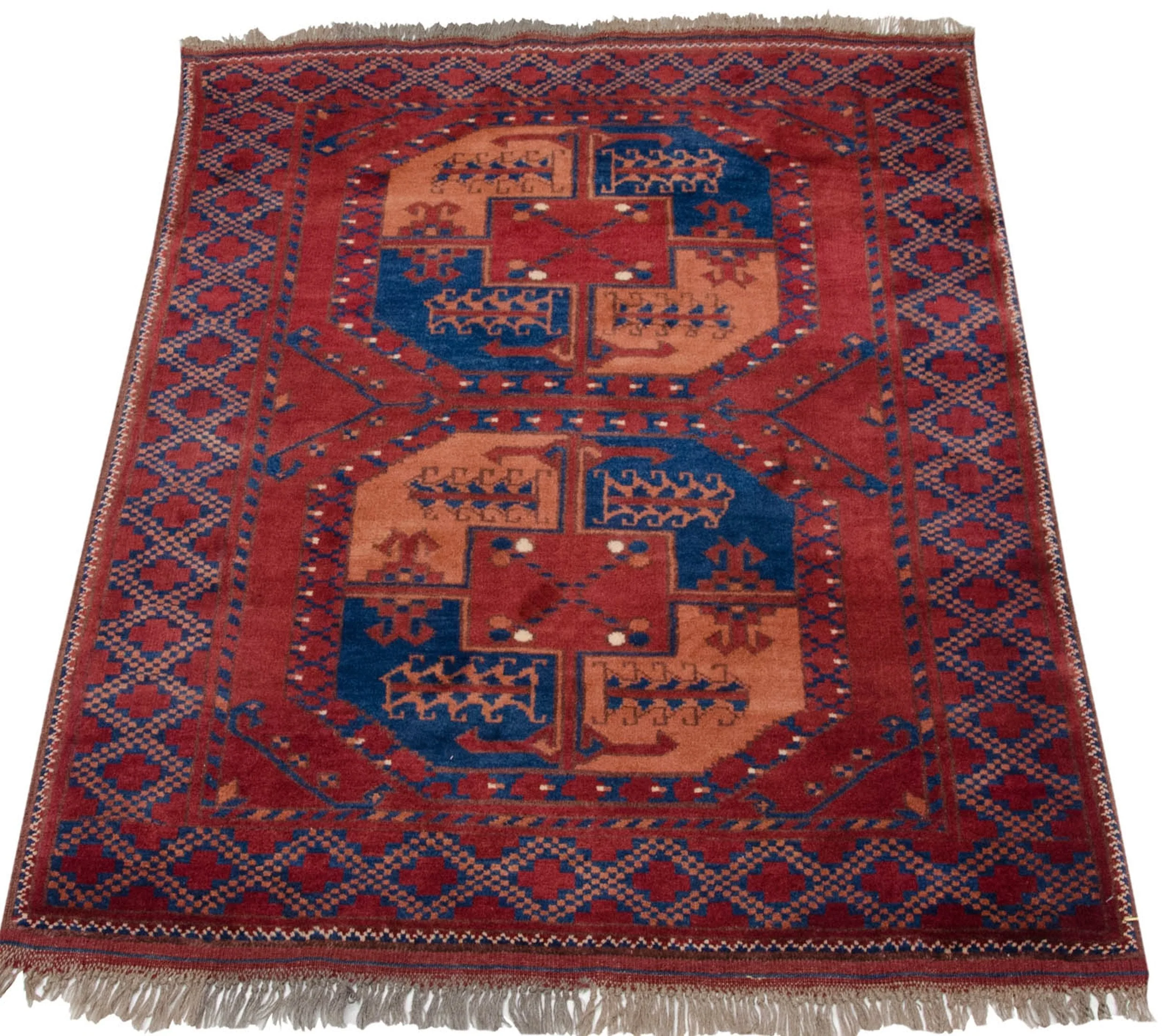 3x4 Vintage Pakistani Ersari Design Square Rug - Image 4