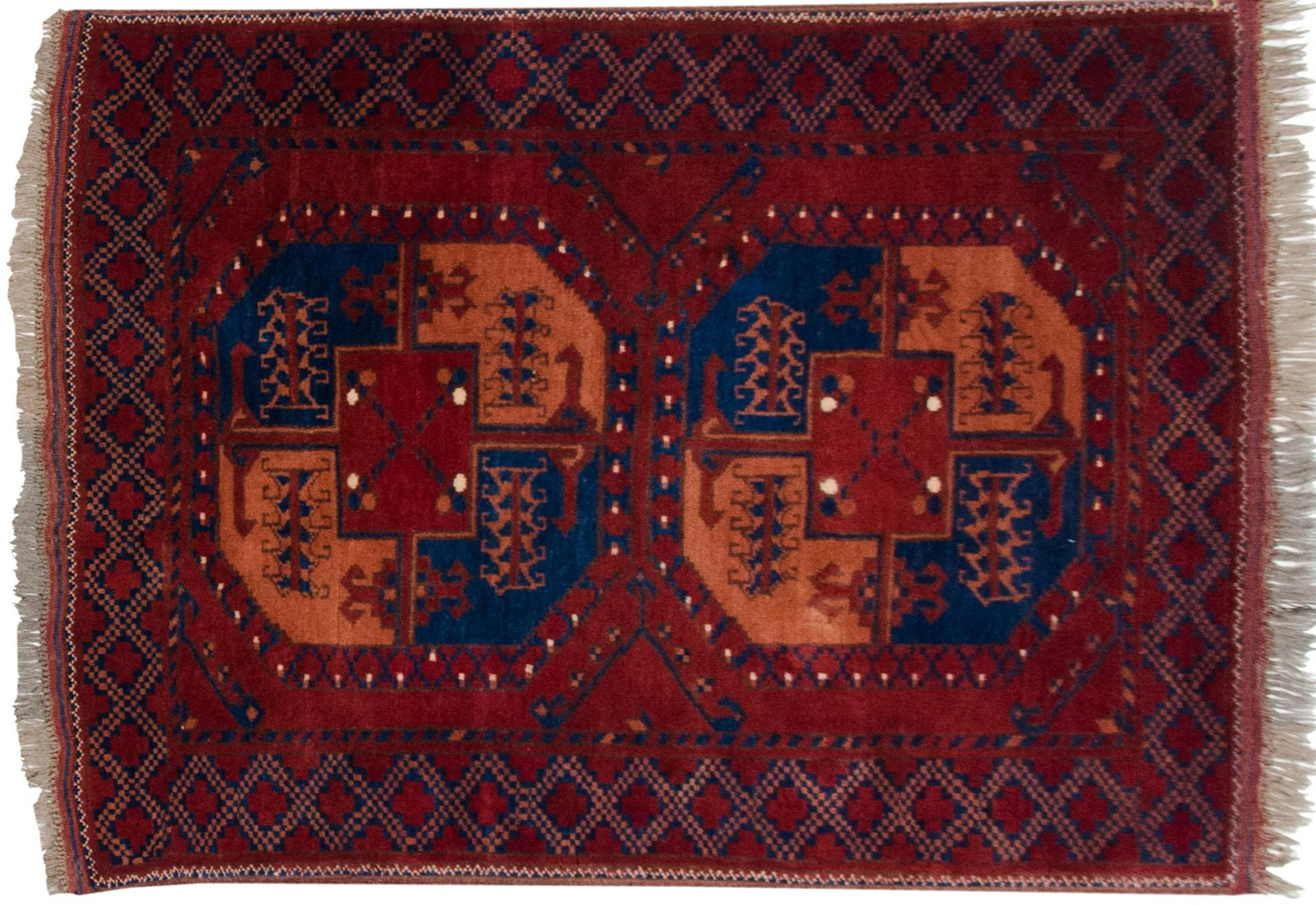 3x4 Vintage Pakistani Ersari Design Square Rug - Image 6
