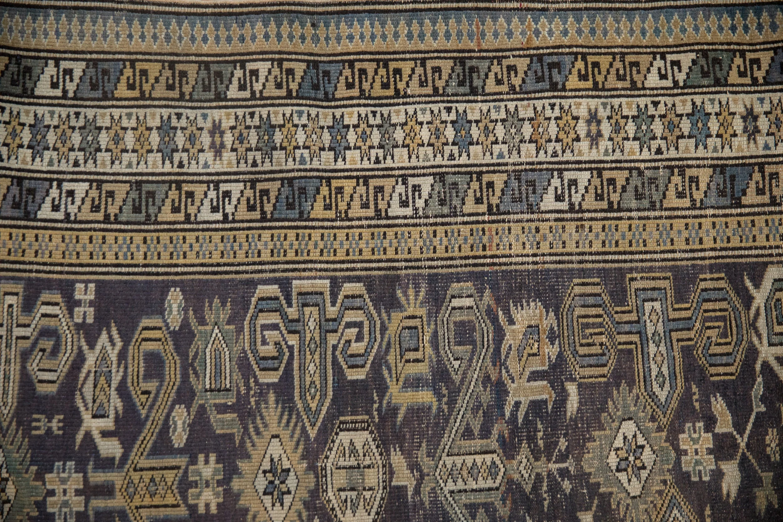3x4 Vintage Shirvan Square Rug - Image 3