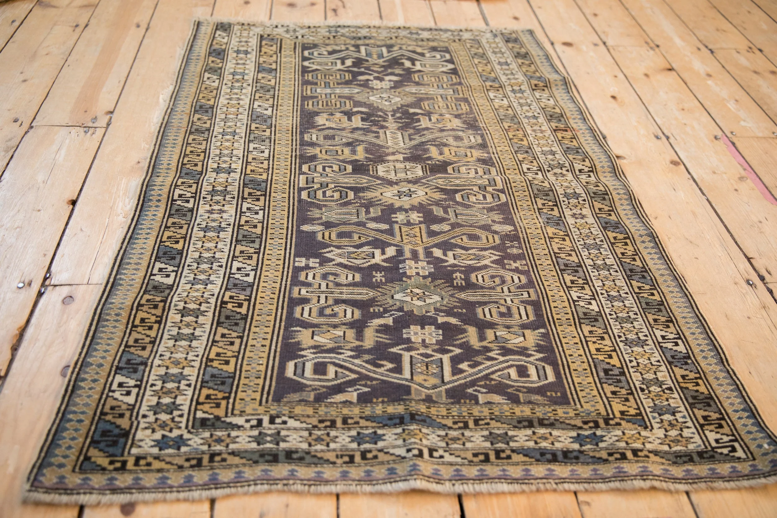3x4 Vintage Shirvan Square Rug - Image 6