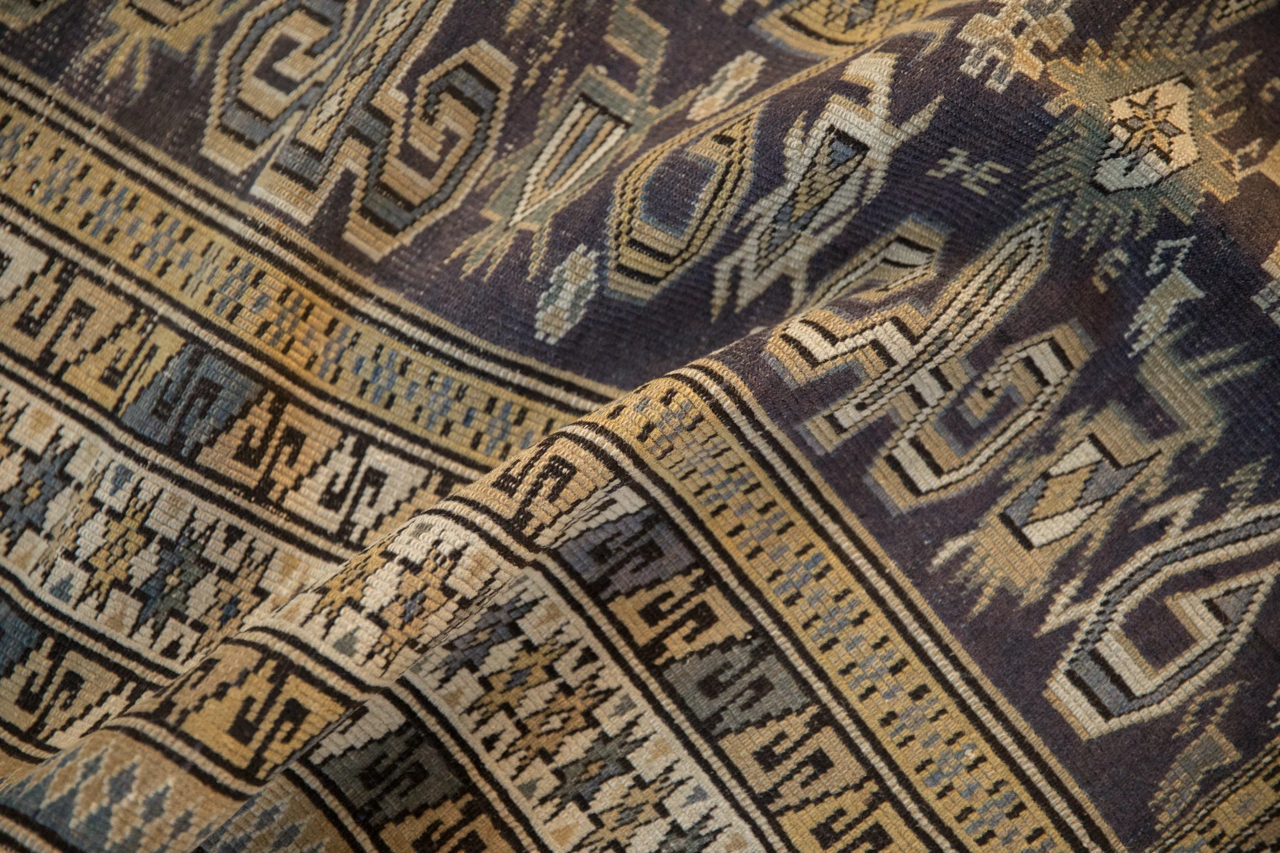 3x4 Vintage Shirvan Square Rug - Image 8