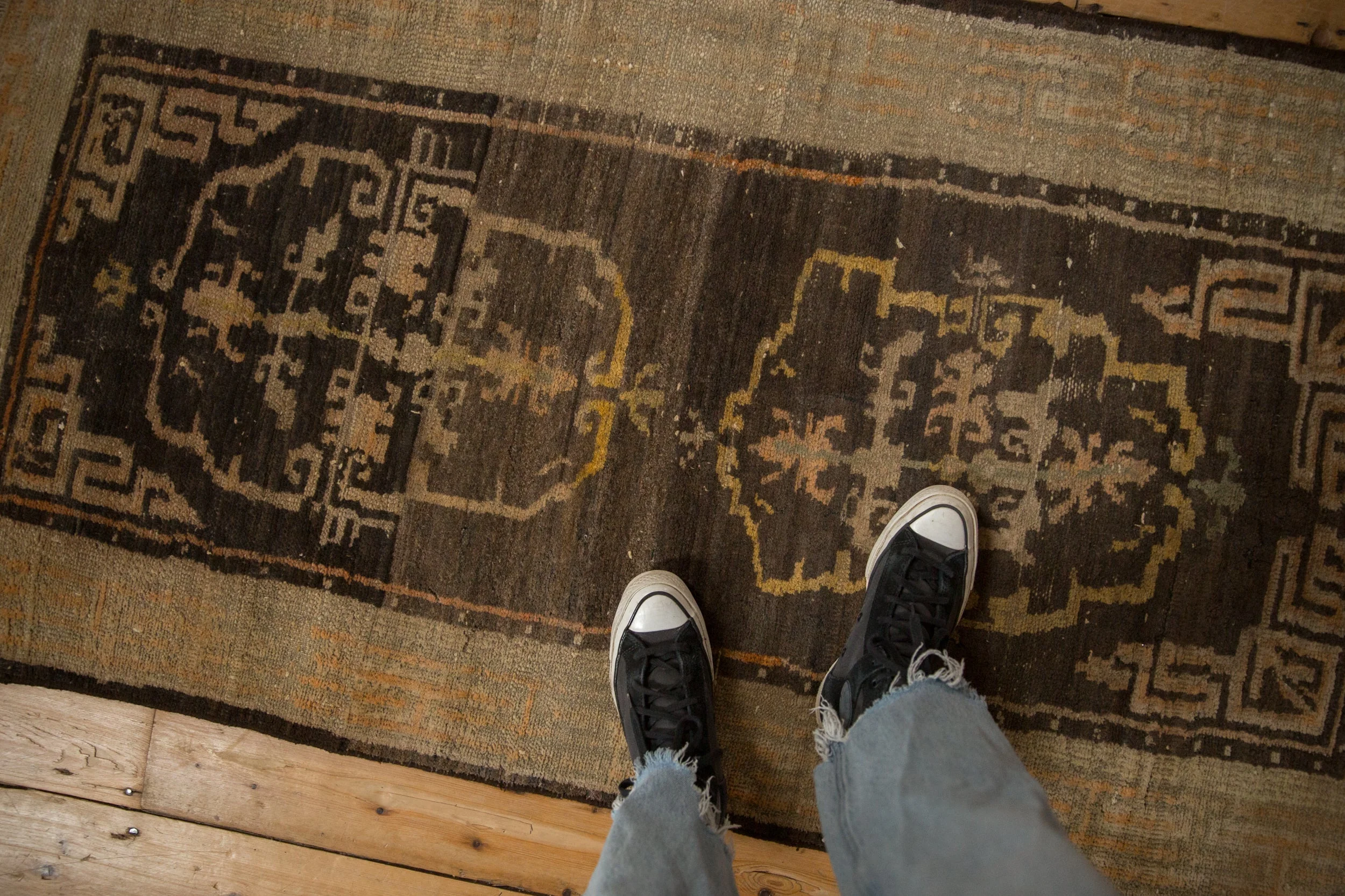 3x5.5 Antique Tibetan Rug - Image 2