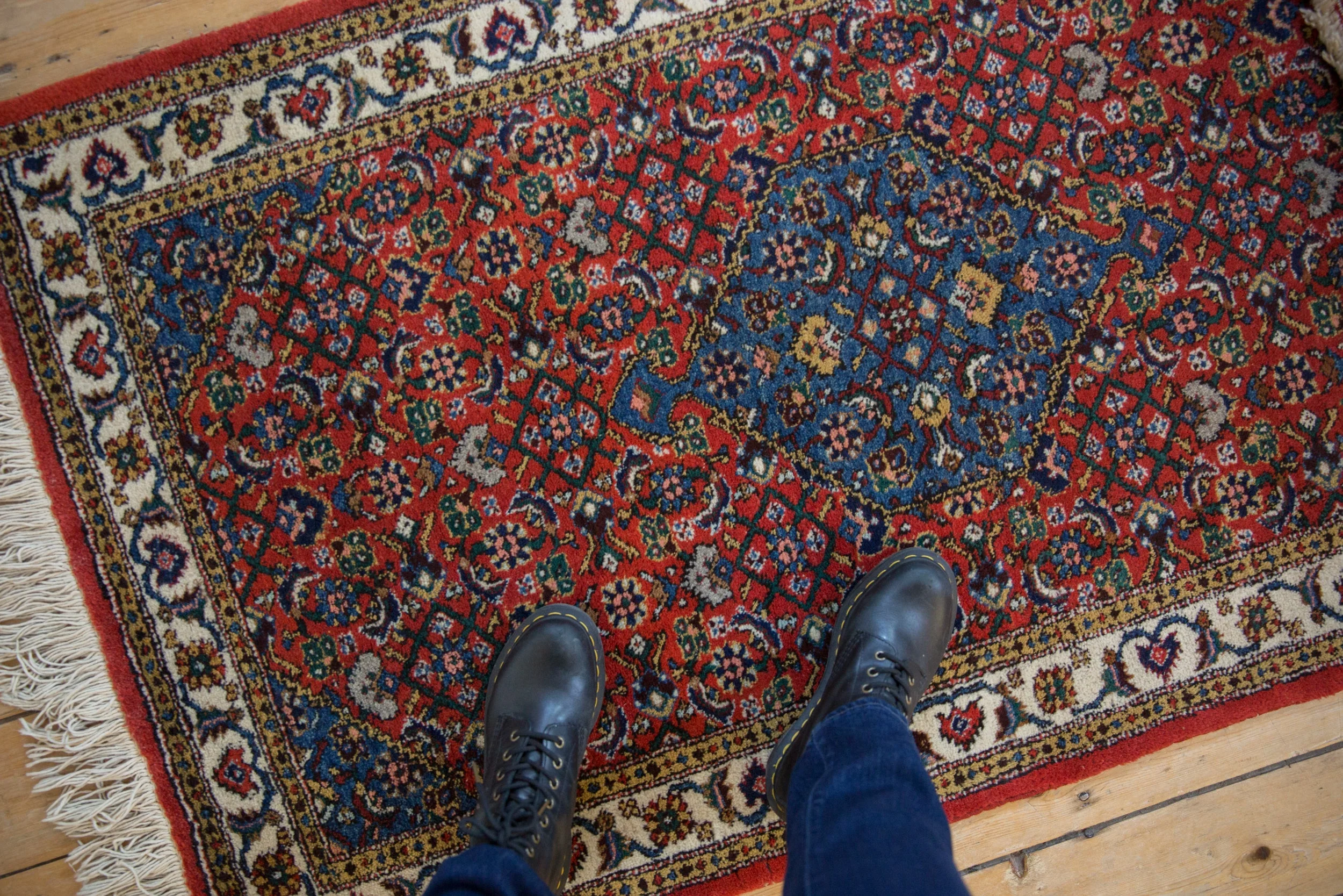 3x5.5 Vintage Ardebil Rug - Image 2