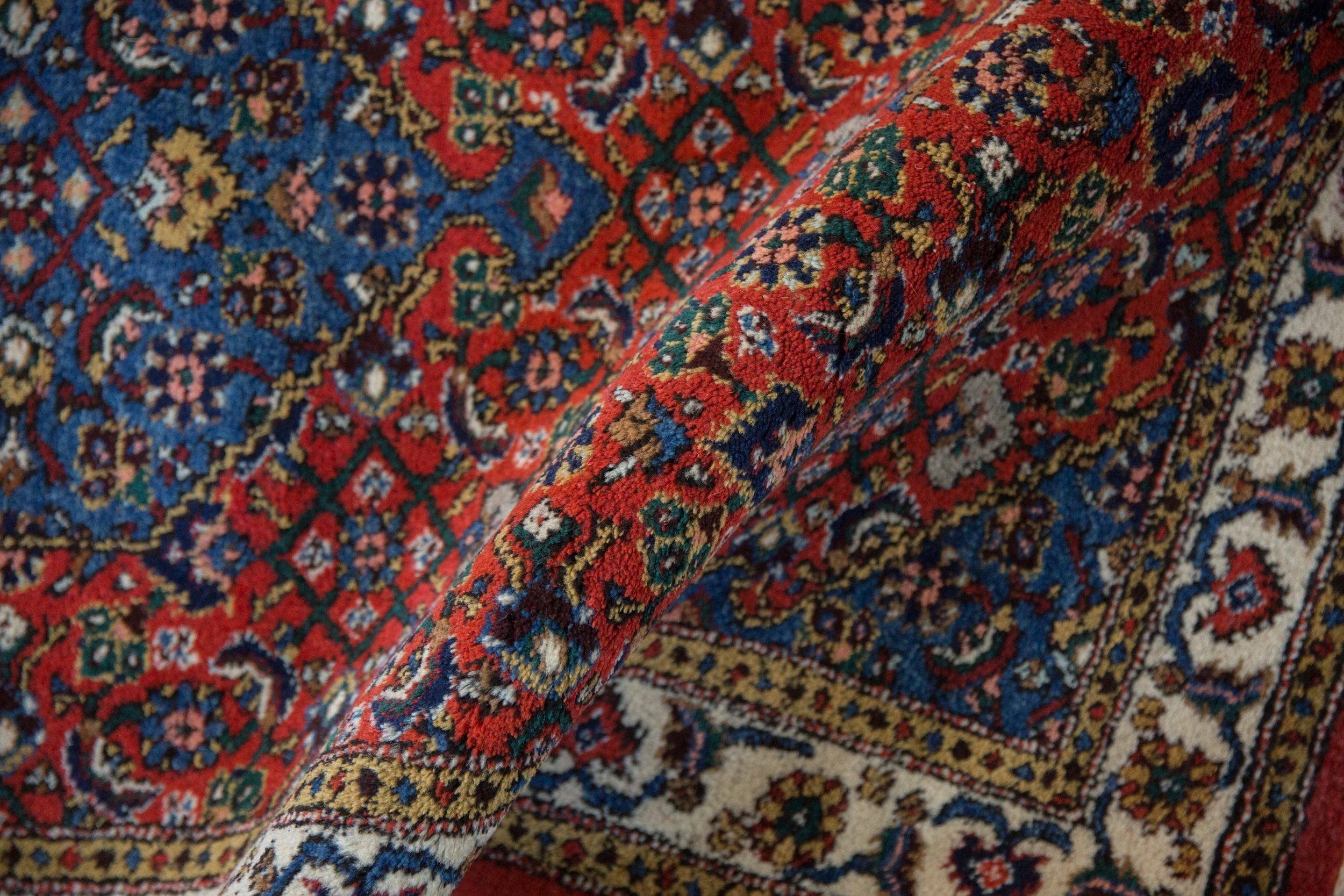 3x5.5 Vintage Ardebil Rug - Image 9