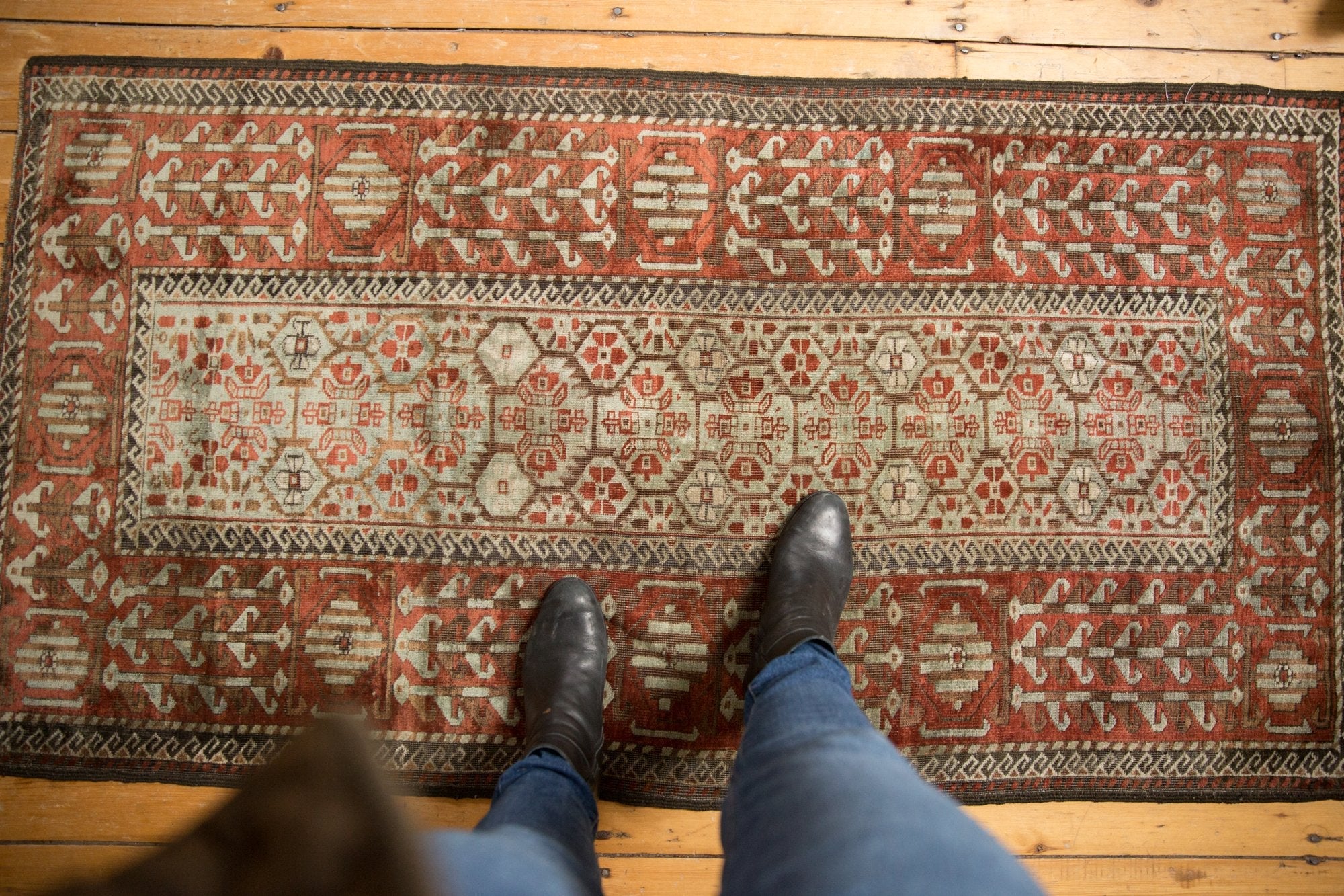 3x5.5 Vintage Distressed Belouch Rug - Image 2
