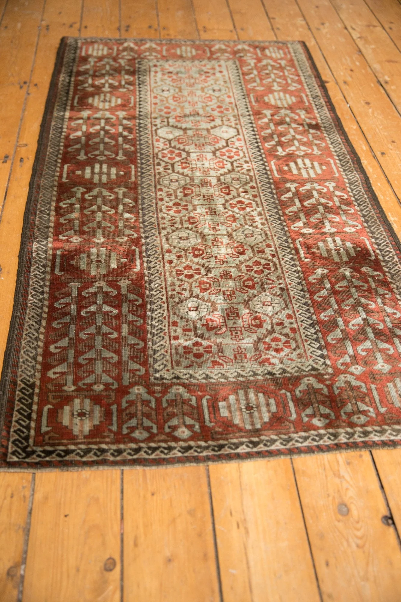3x5.5 Vintage Distressed Belouch Rug - Image 4