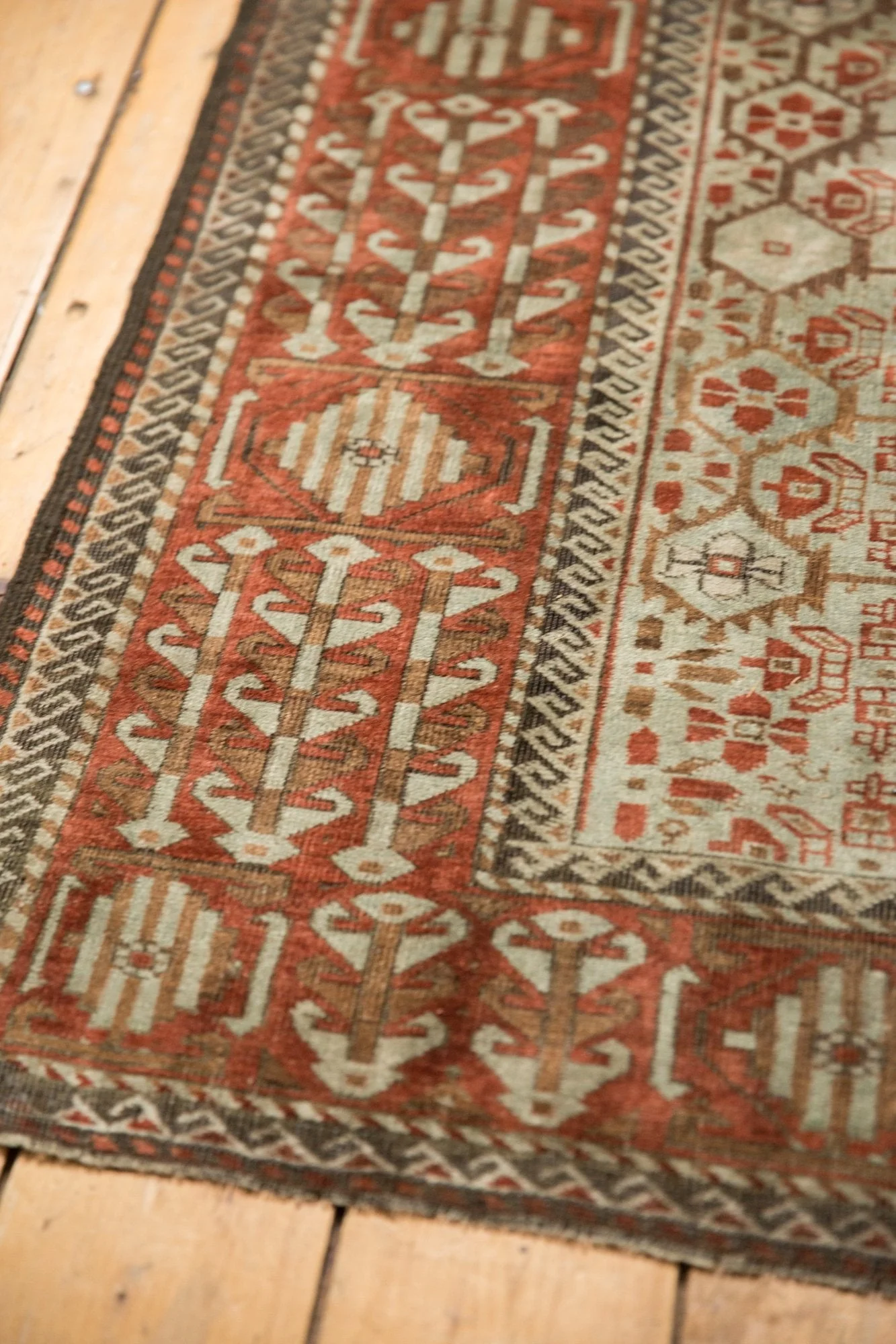 3x5.5 Vintage Distressed Belouch Rug - Image 6