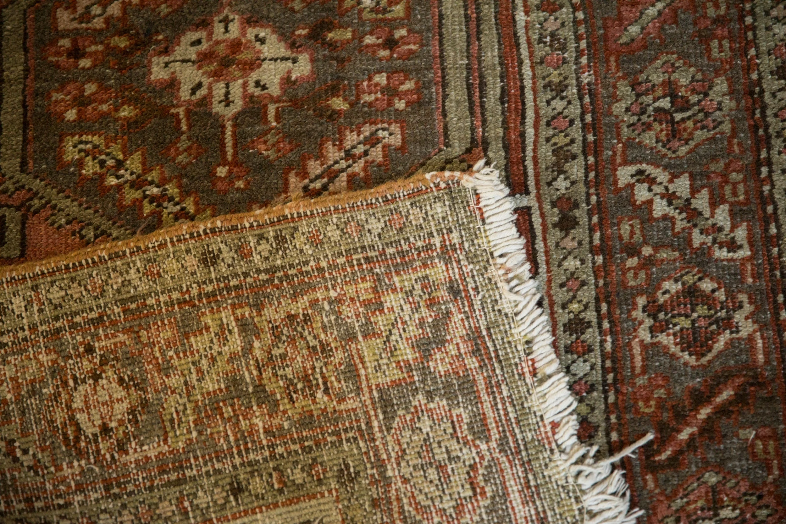 3x5.5 Vintage Distressed Heriz Rug - Image 10