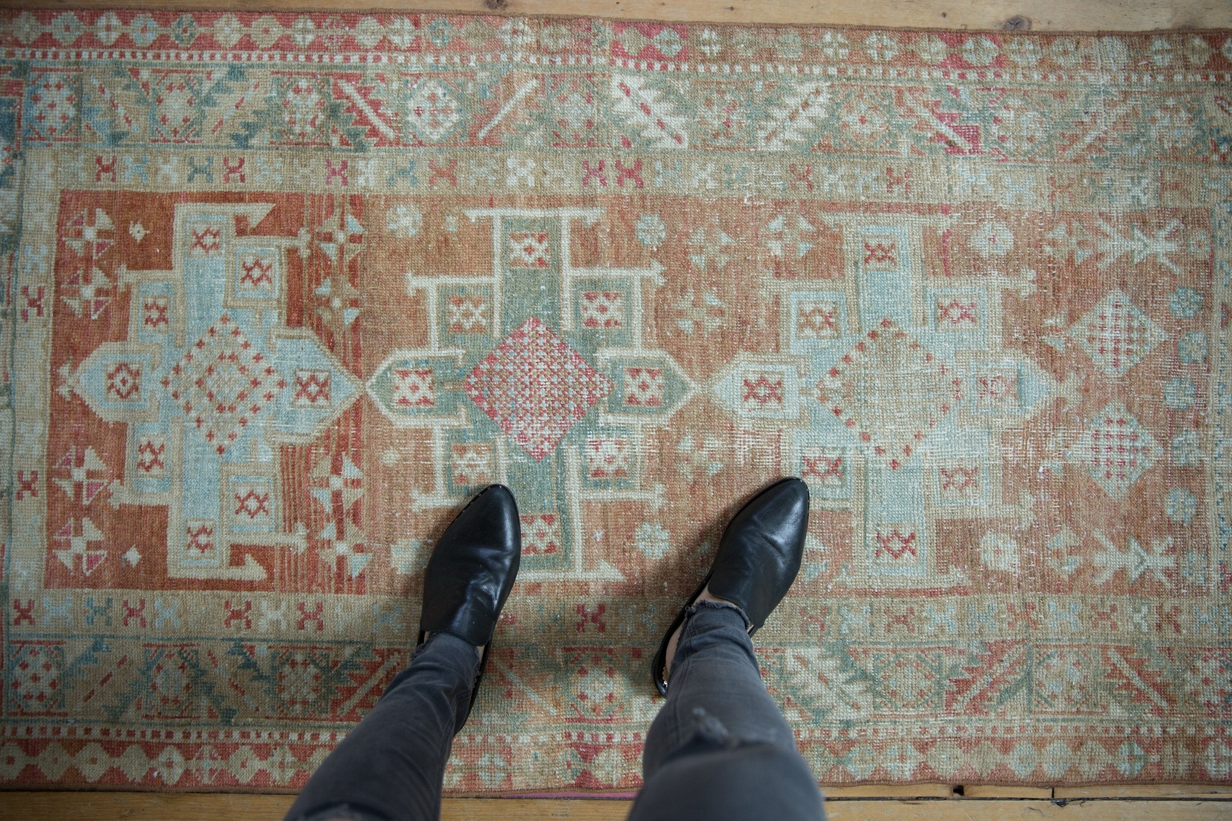 3x5.5 Vintage Distressed Karaja Rug - Image 2