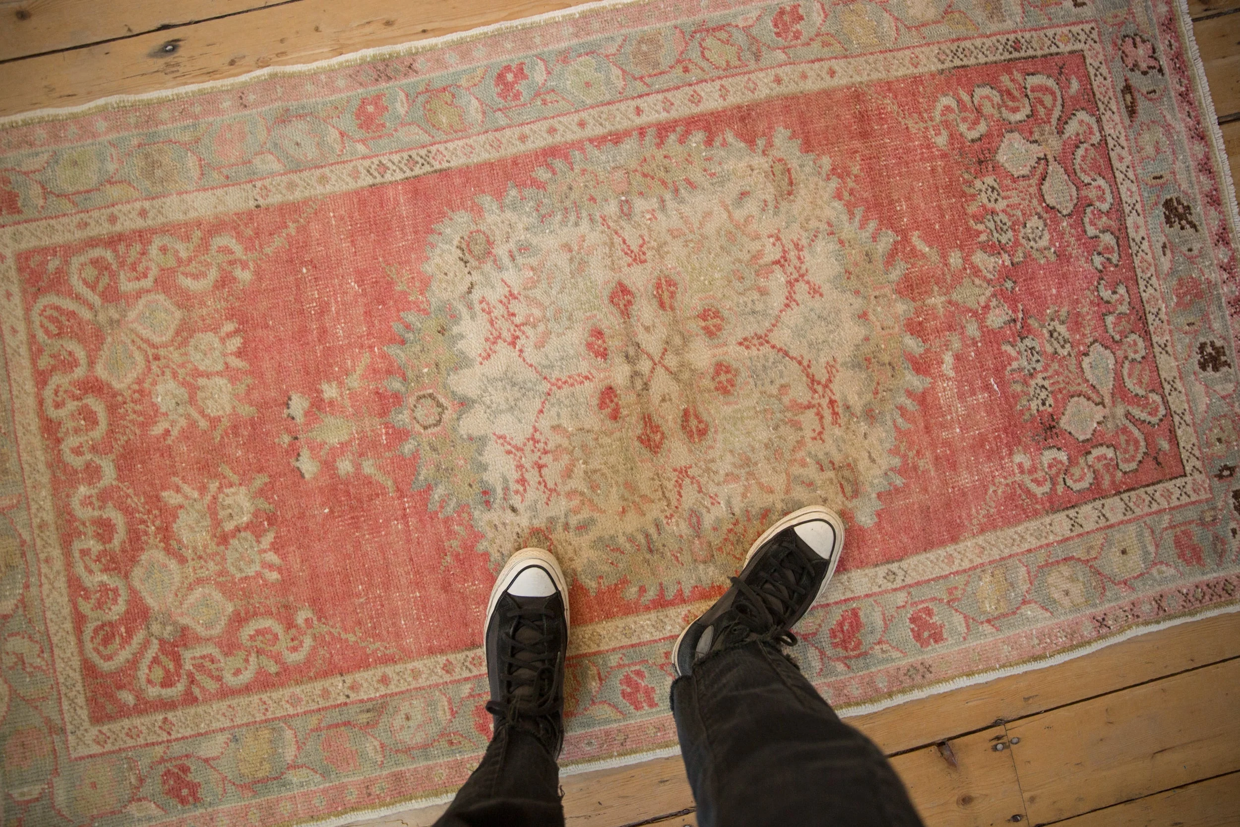 3x5.5 Vintage Distressed Oushak Rug - Image 2