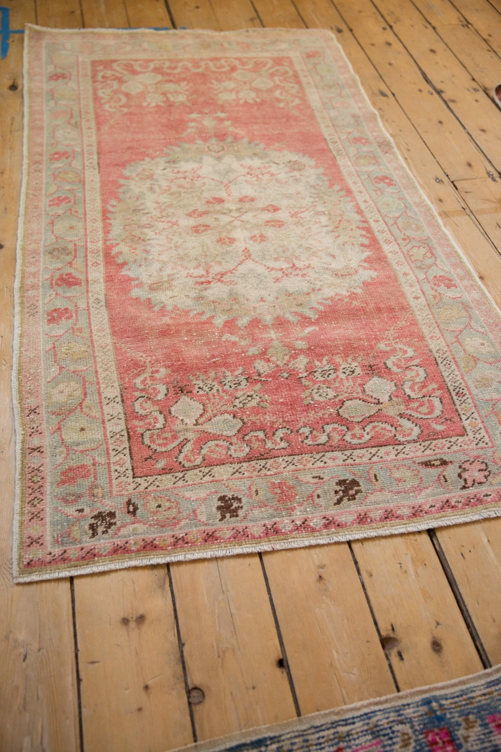 3x5.5 Vintage Distressed Oushak Rug - Image 4