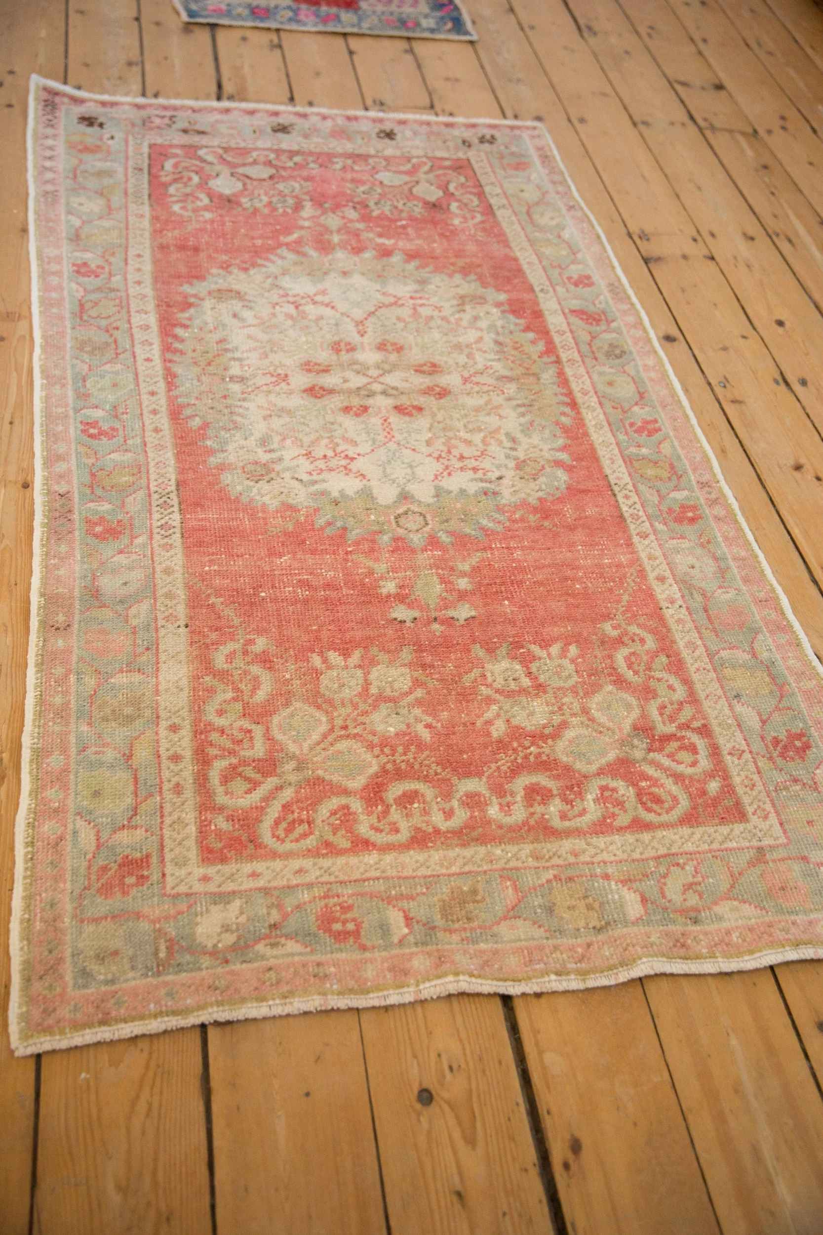 3x5.5 Vintage Distressed Oushak Rug - Image 6