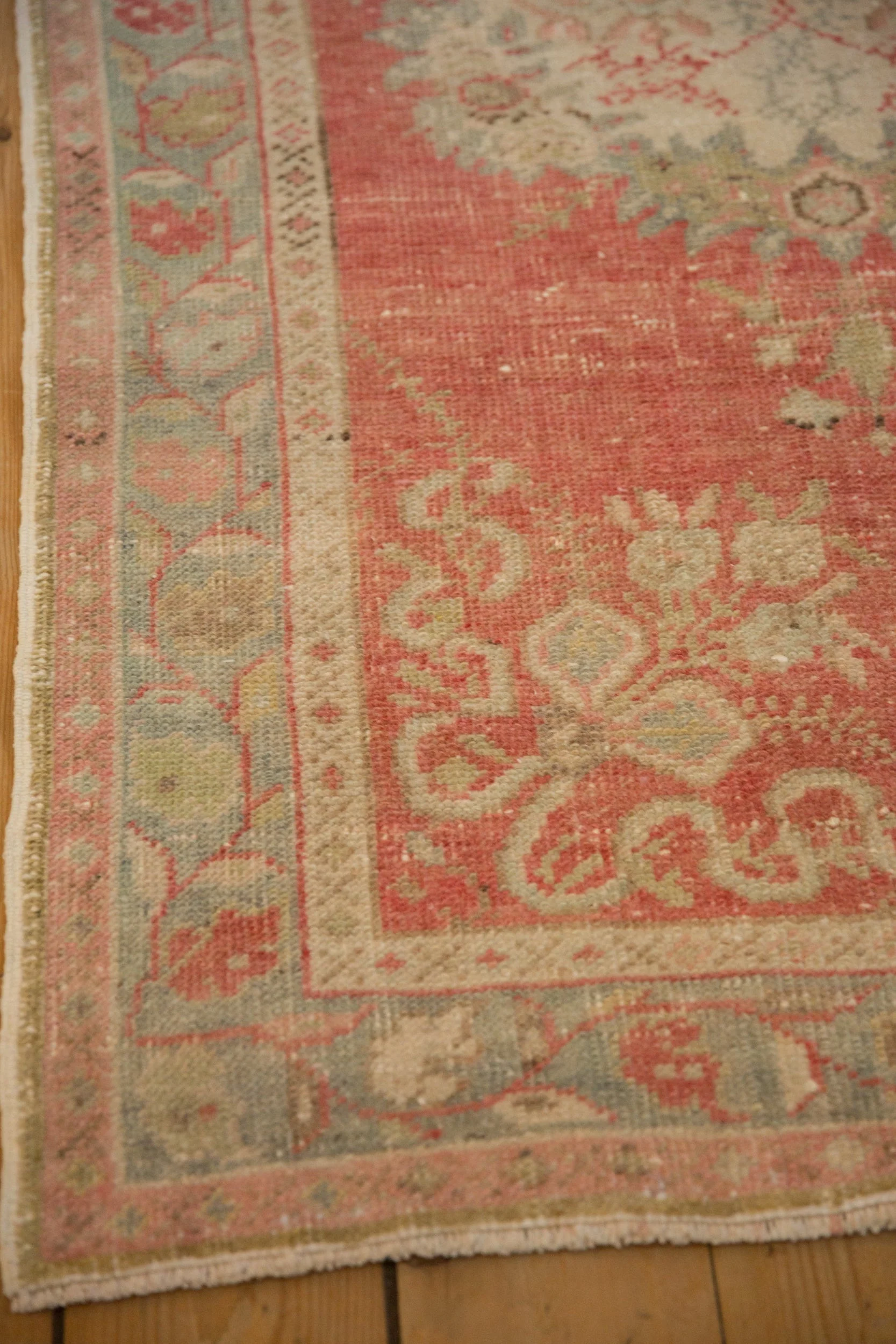3x5.5 Vintage Distressed Oushak Rug - Image 7