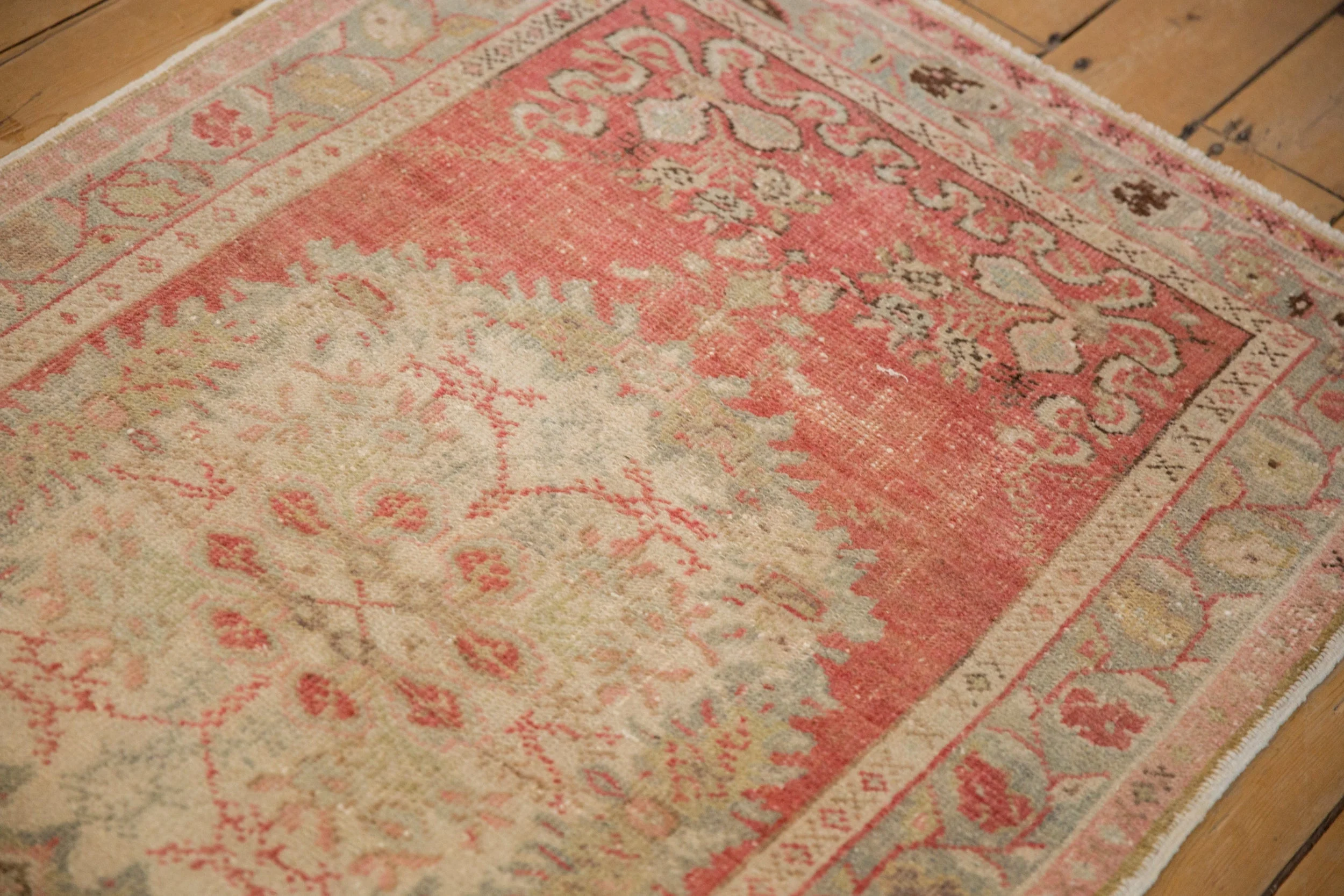 3x5.5 Vintage Distressed Oushak Rug - Image 8