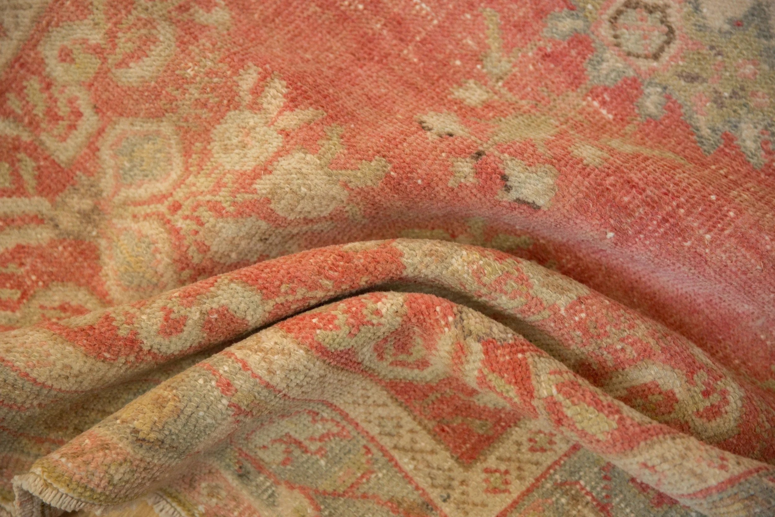 3x5.5 Vintage Distressed Oushak Rug - Image 9