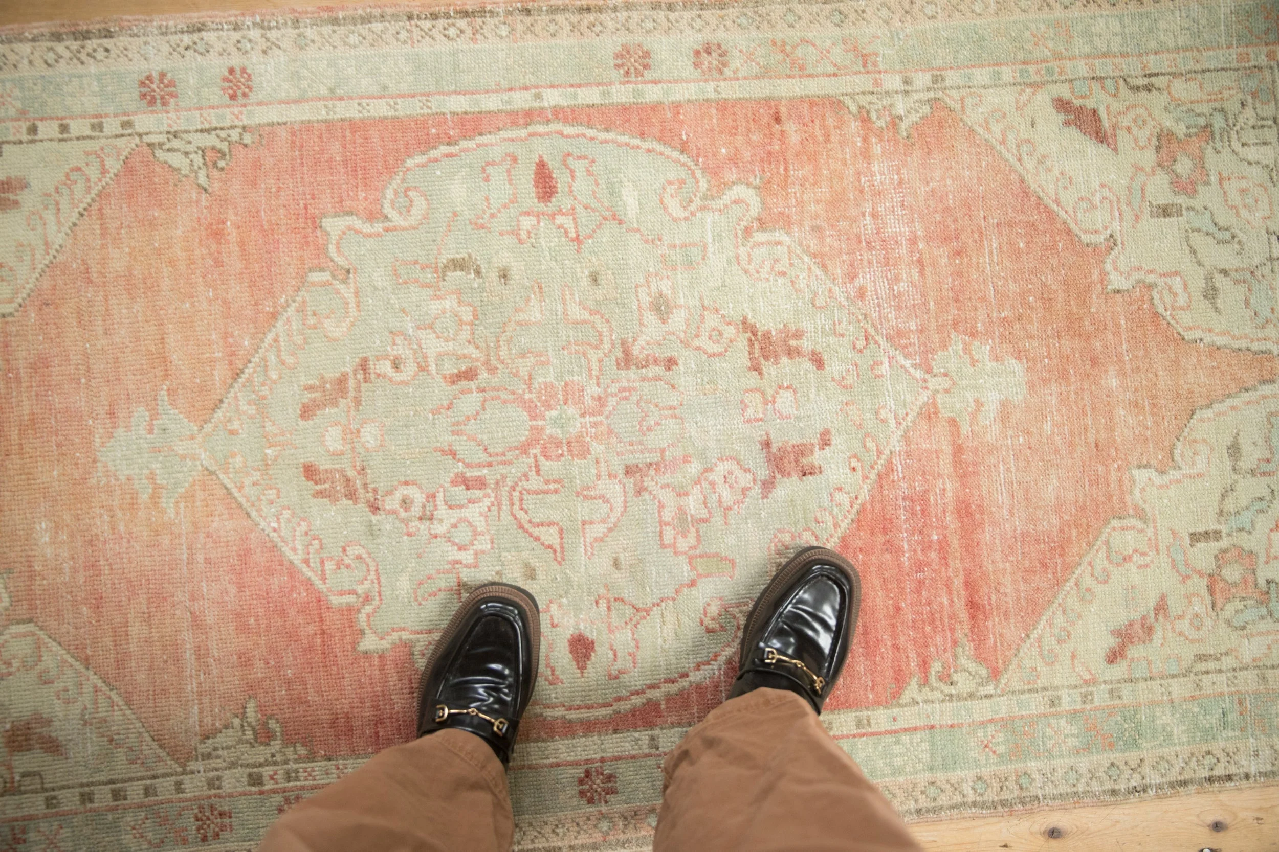 3x5.5 Vintage Distressed Oushak Rug - Image 2
