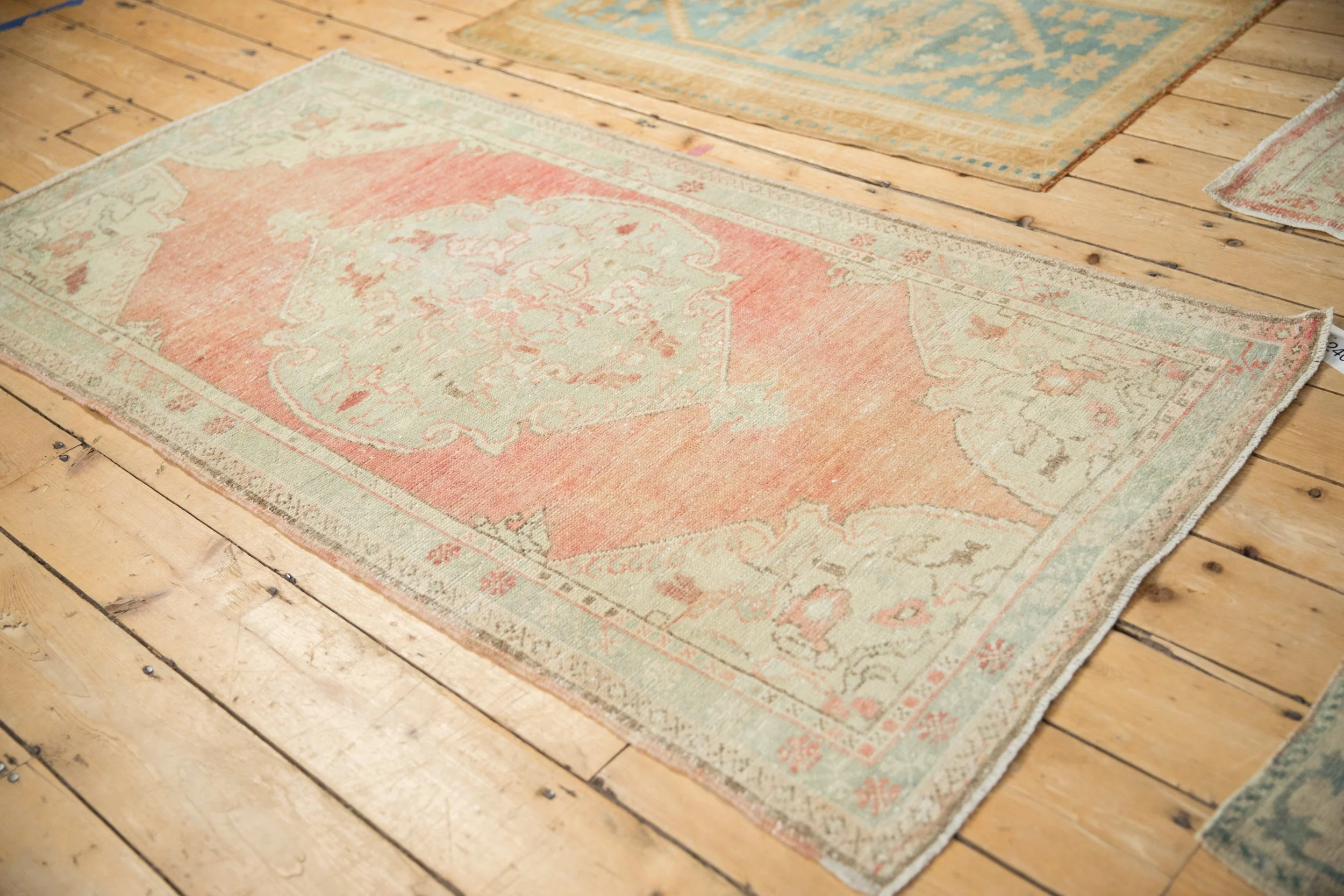 3x5.5 Vintage Distressed Oushak Rug - Image 7