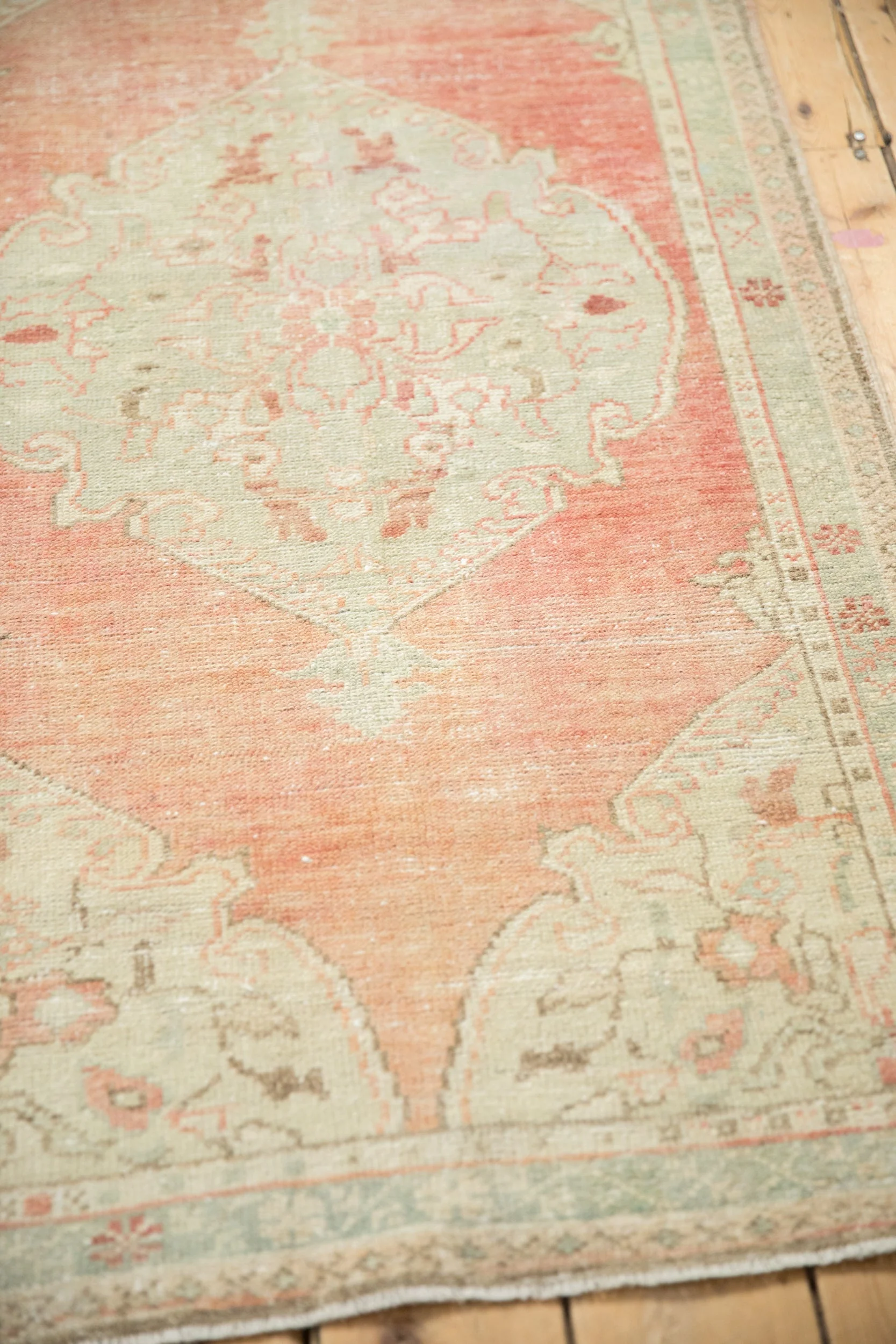 3x5.5 Vintage Distressed Oushak Rug - Image 8