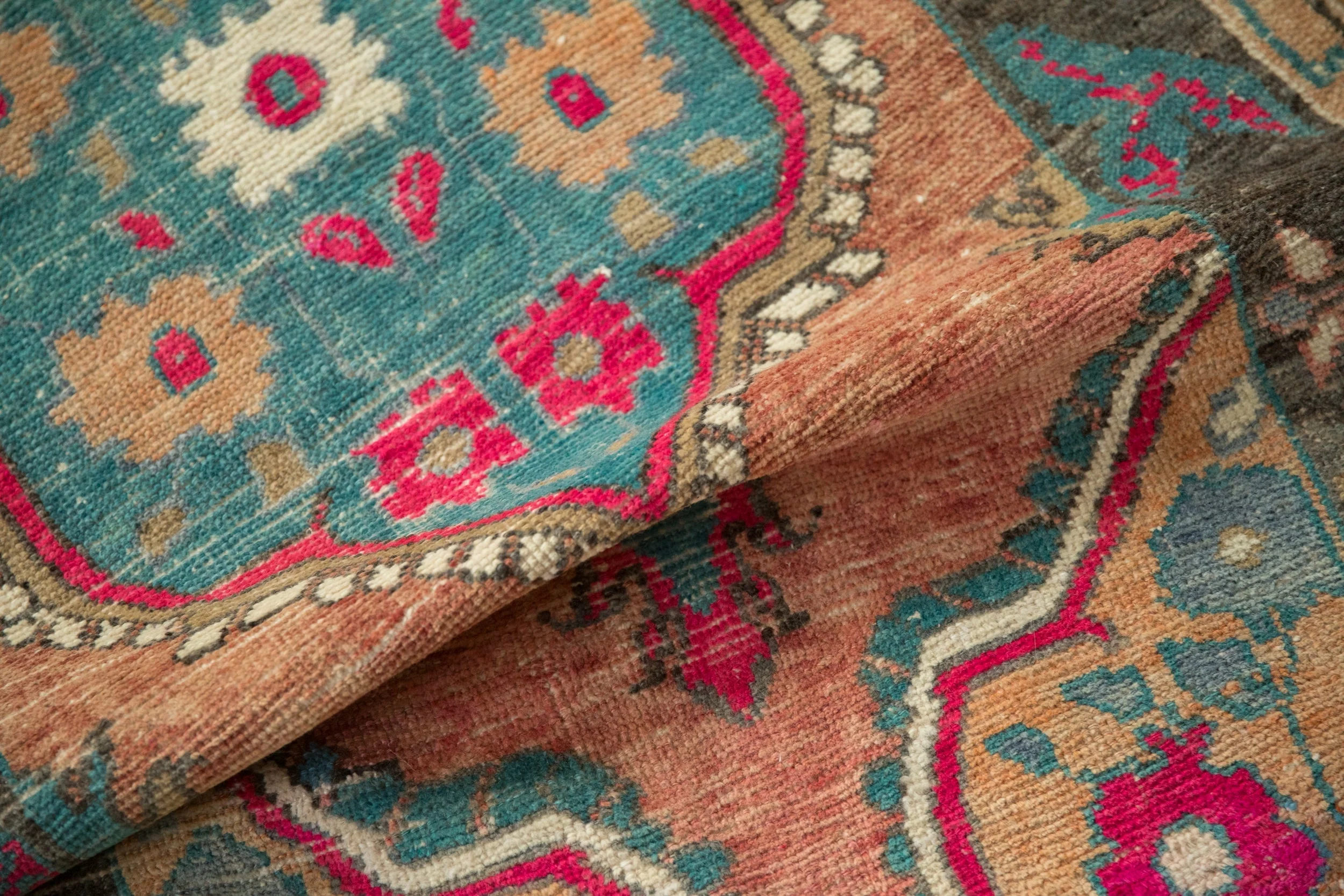3x5.5 Vintage Distressed Oushak Rug - Image 11