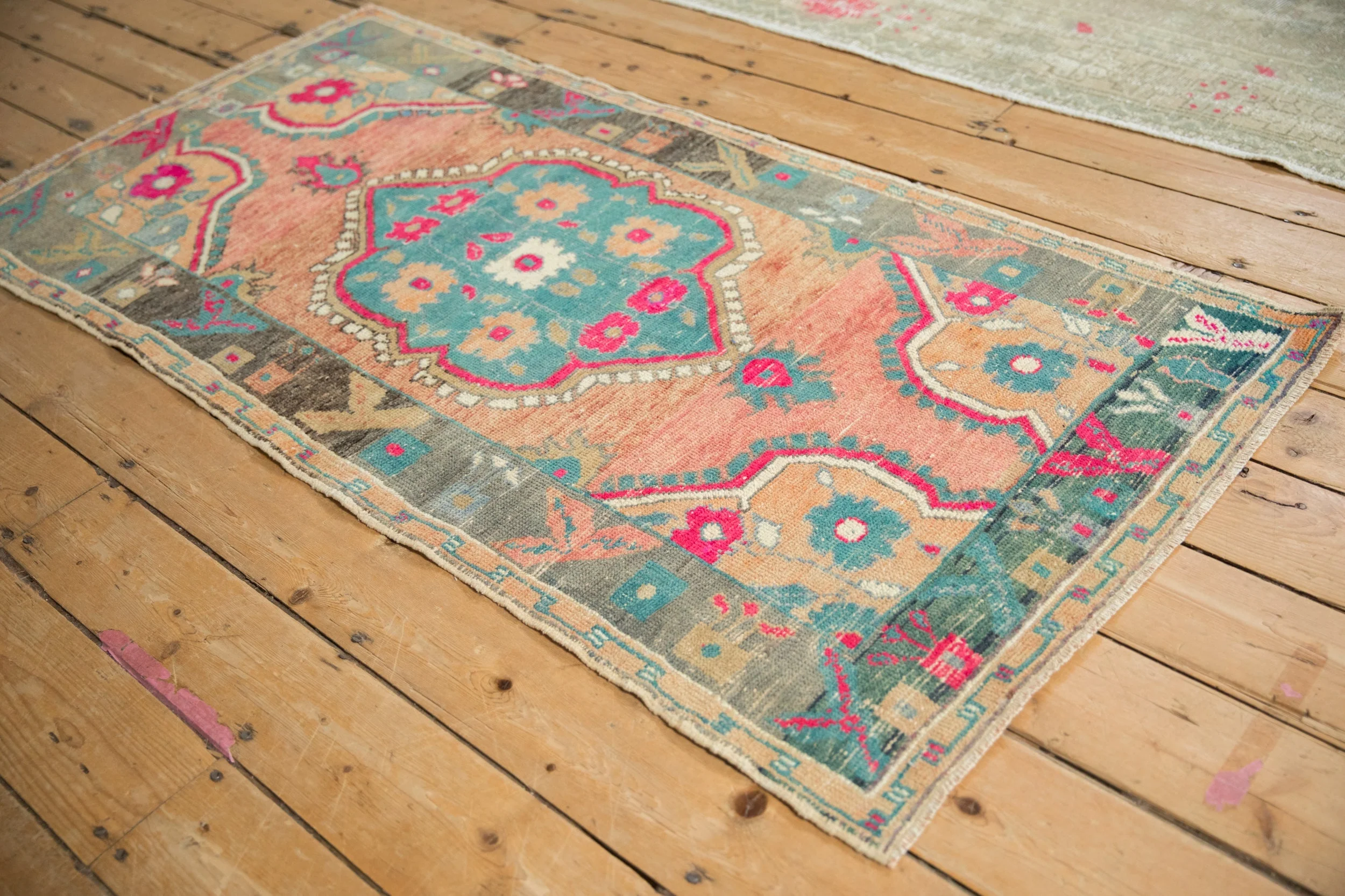 3x5.5 Vintage Distressed Oushak Rug - Image 3