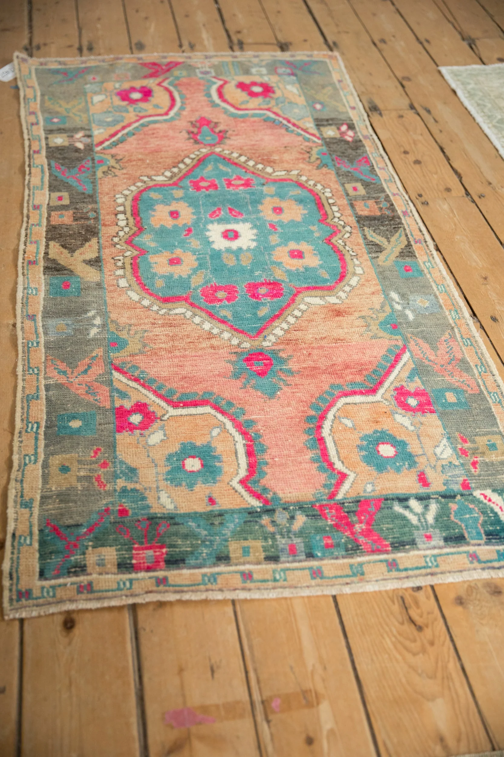 3x5.5 Vintage Distressed Oushak Rug - Image 5