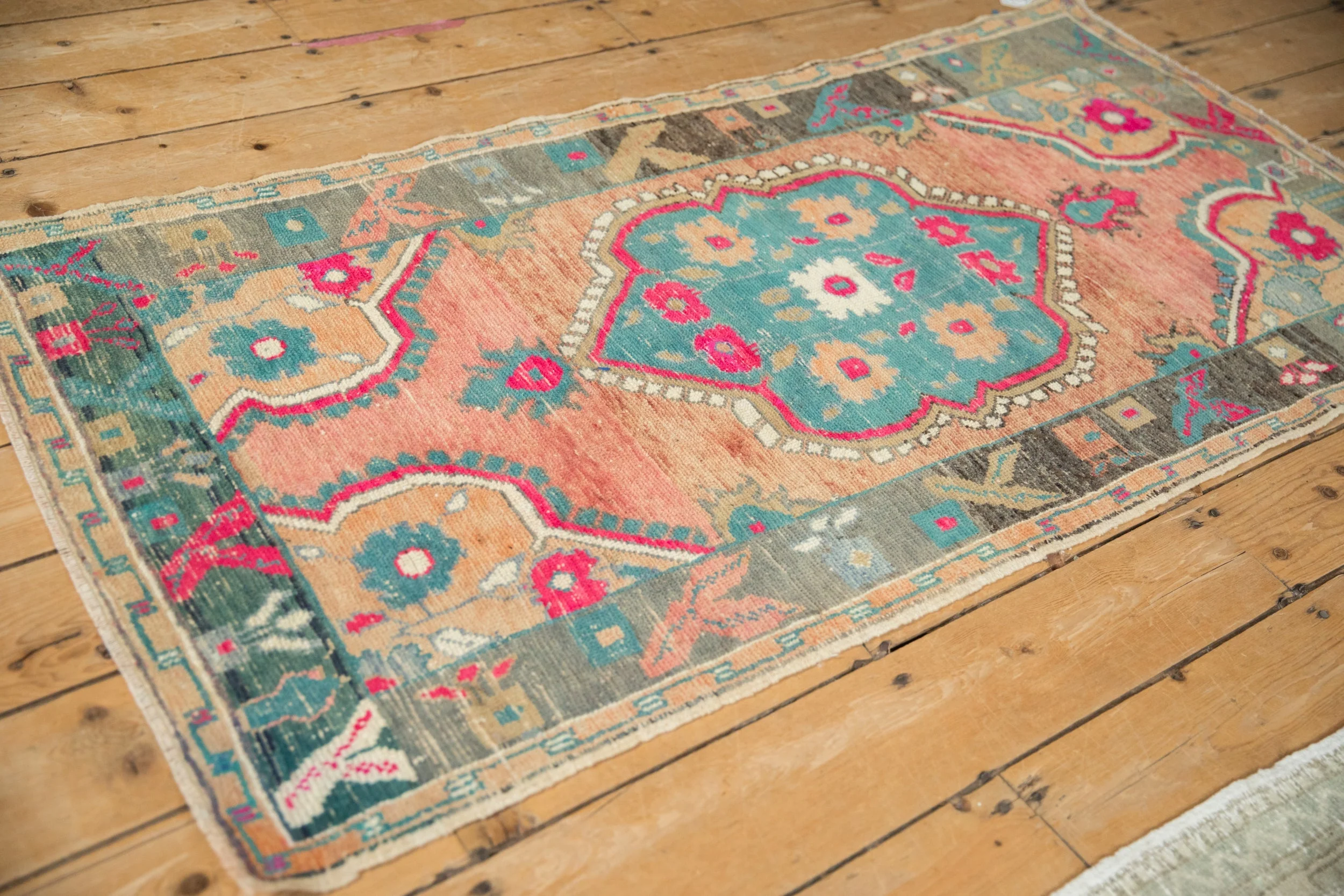 3x5.5 Vintage Distressed Oushak Rug - Image 6
