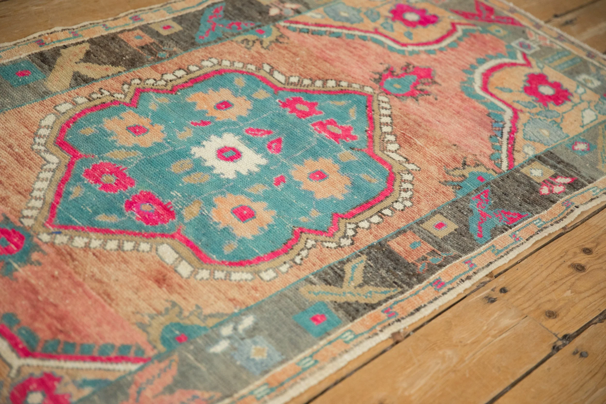 3x5.5 Vintage Distressed Oushak Rug - Image 7