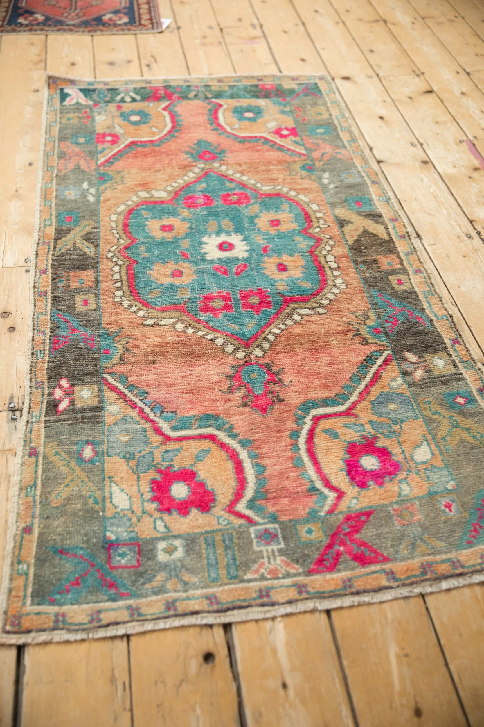 3x5.5 Vintage Distressed Oushak Rug - Image 8