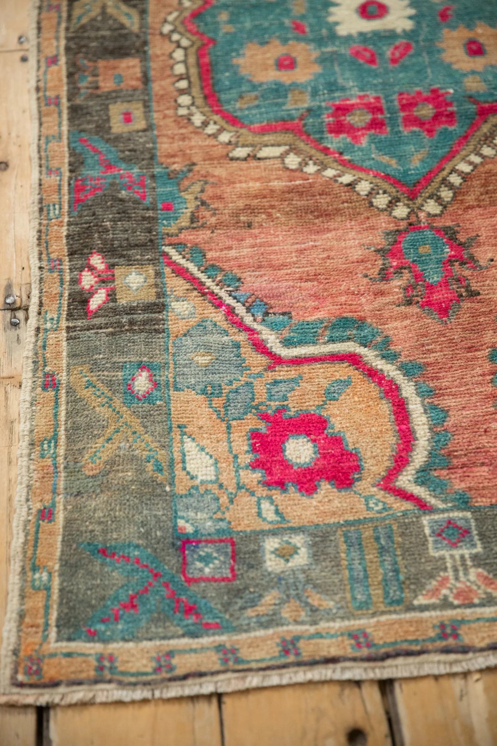 3x5.5 Vintage Distressed Oushak Rug - Image 9