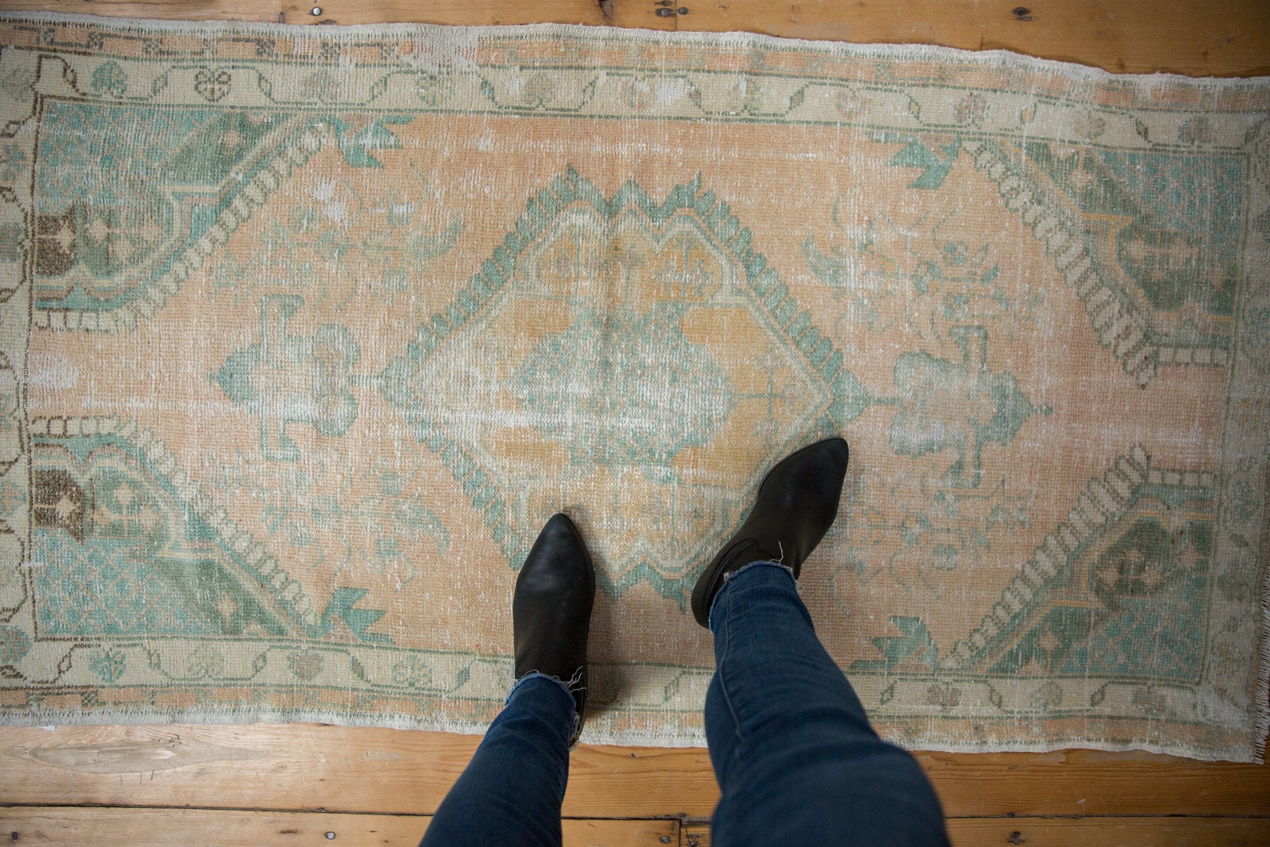 3x5.5 Vintage Distressed Oushak Rug - Image 2