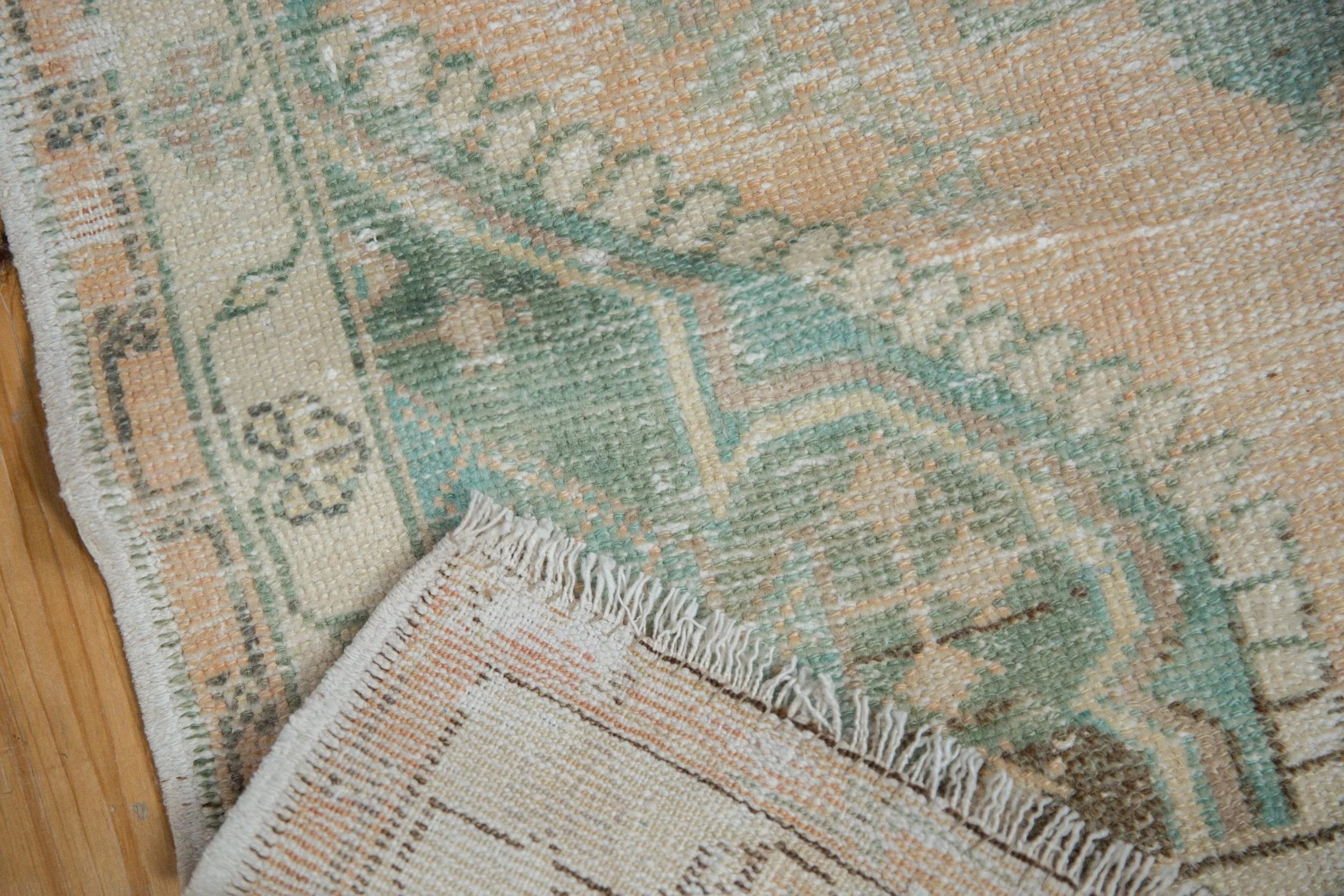 3x5.5 Vintage Distressed Oushak Rug - Image 8