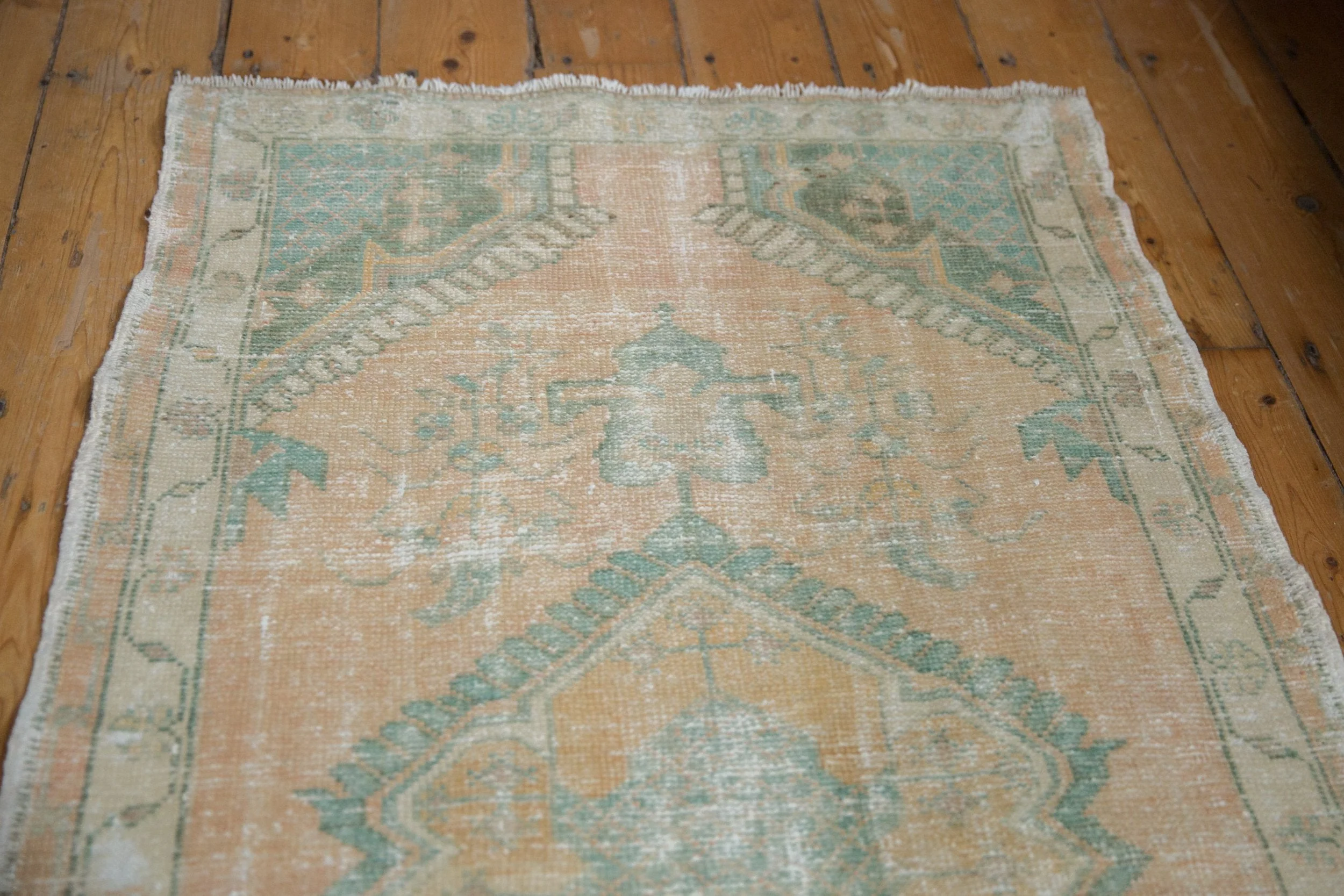 3x5.5 Vintage Distressed Oushak Rug - Image 9