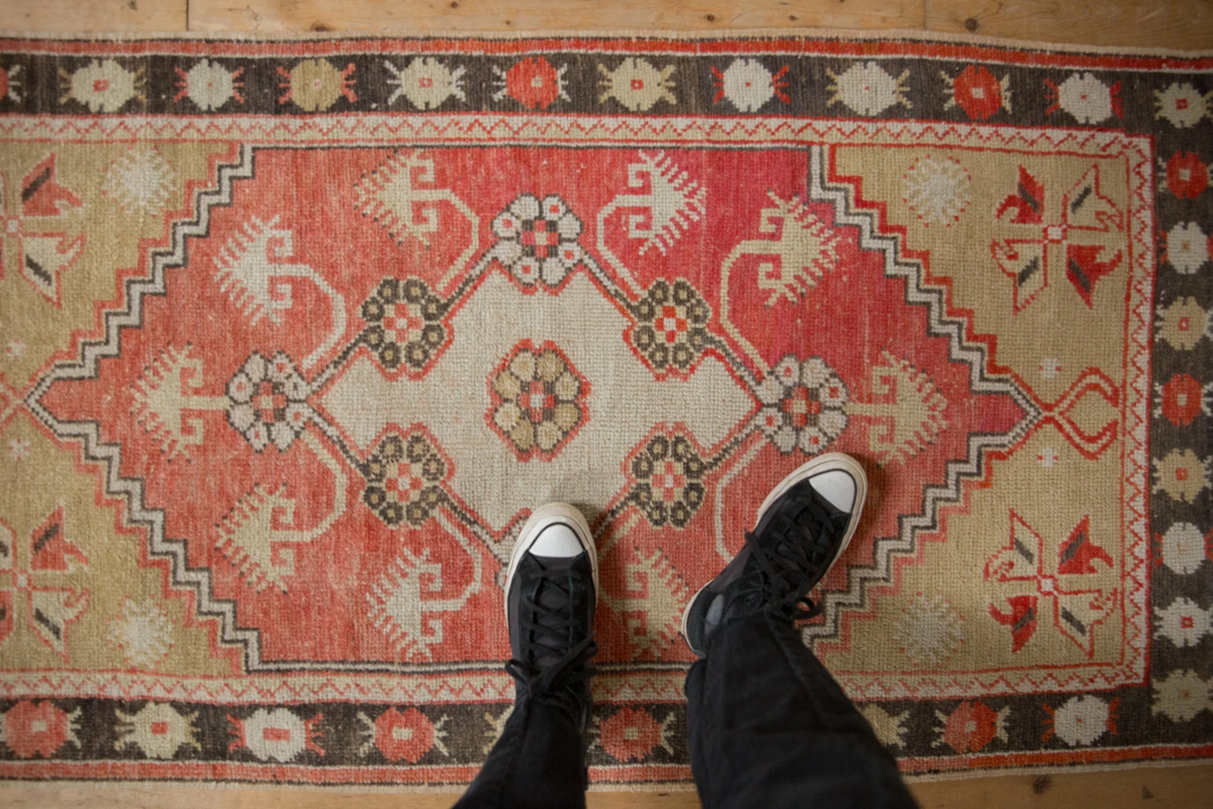 3x5.5 Vintage Distressed Oushak Rug - Image 2