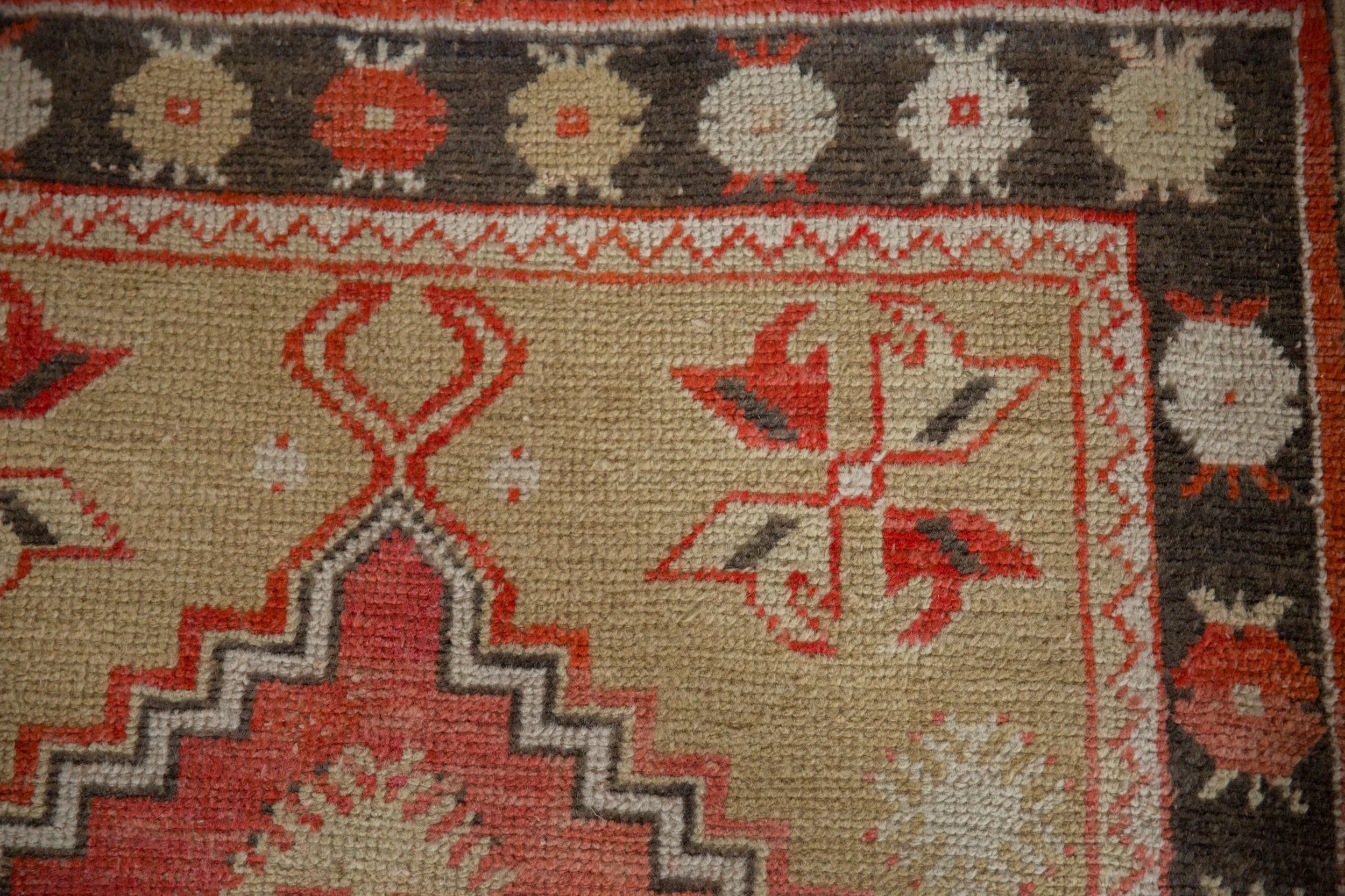 3x5.5 Vintage Distressed Oushak Rug - Image 3