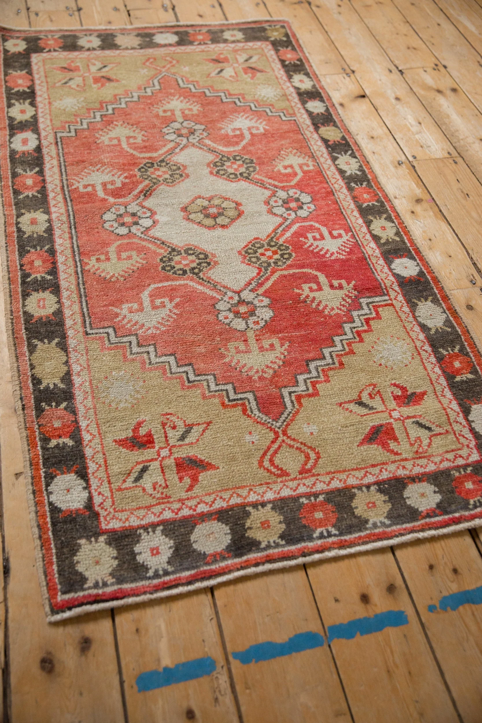 3x5.5 Vintage Distressed Oushak Rug - Image 4