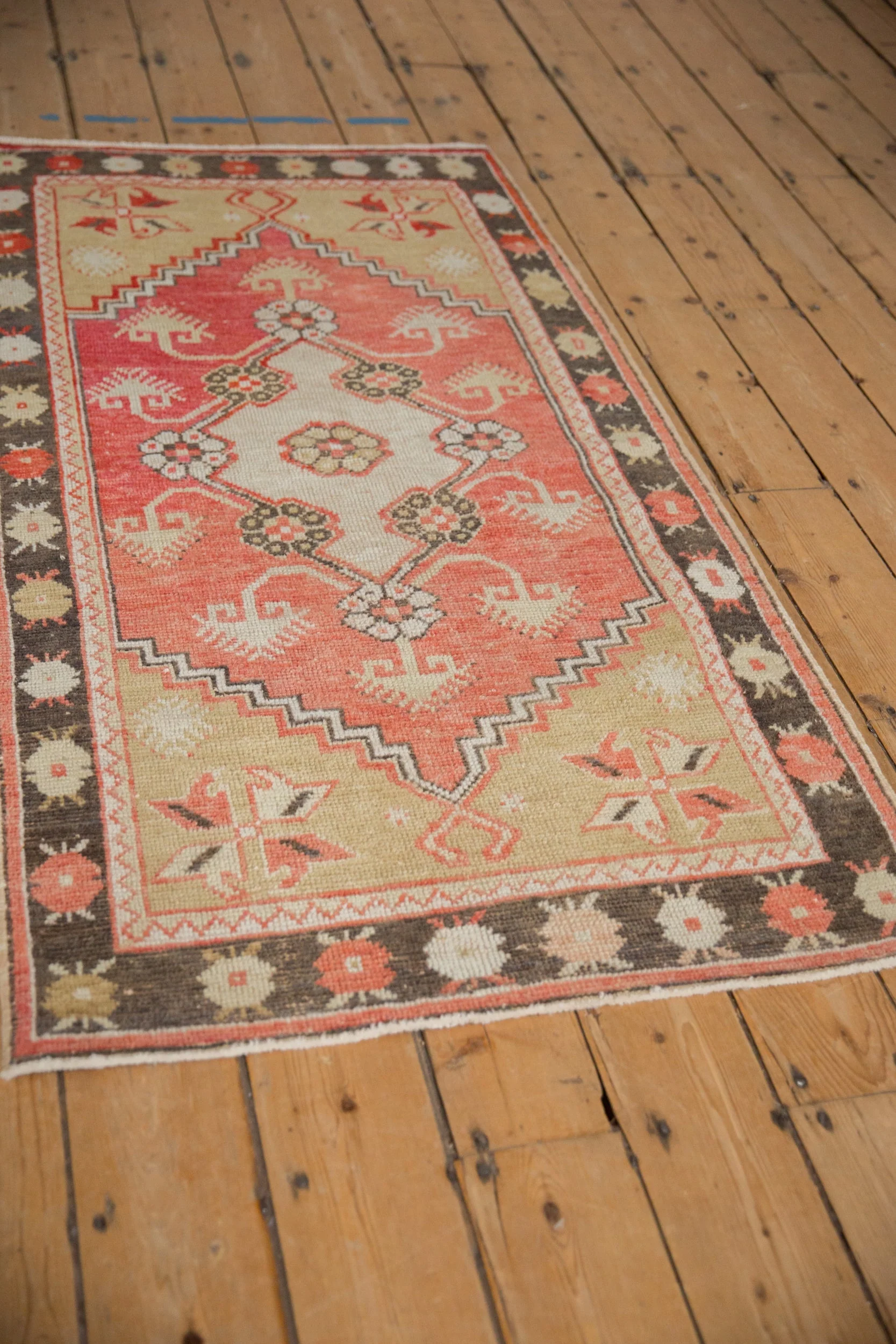 3x5.5 Vintage Distressed Oushak Rug - Image 7