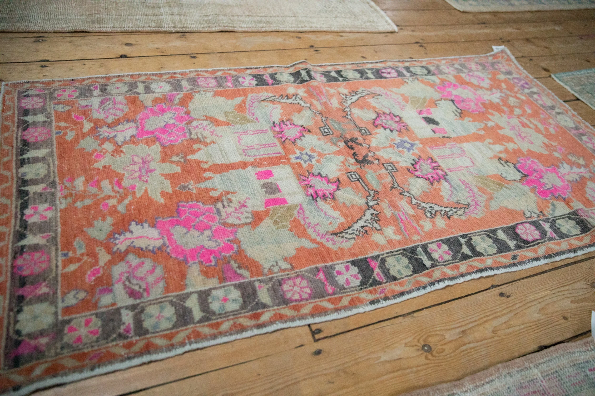 3x5.5 Vintage Distressed Oushak Rug - Image 6