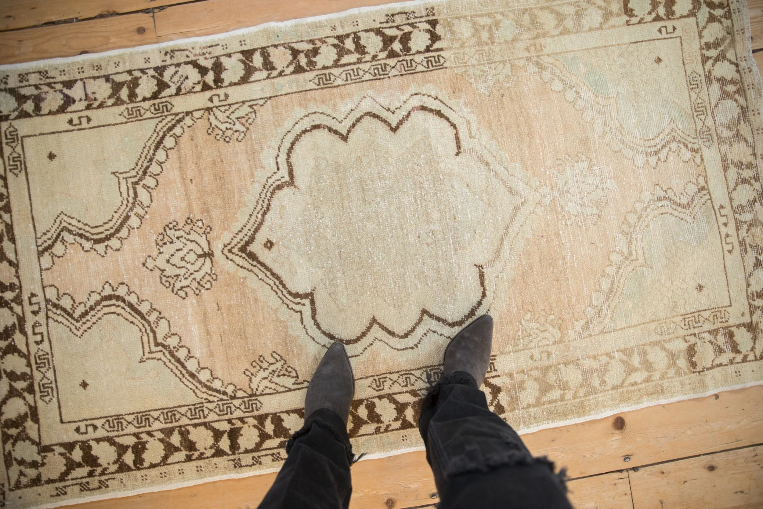 3x5.5 Vintage Distressed Oushak Rug - Image 2