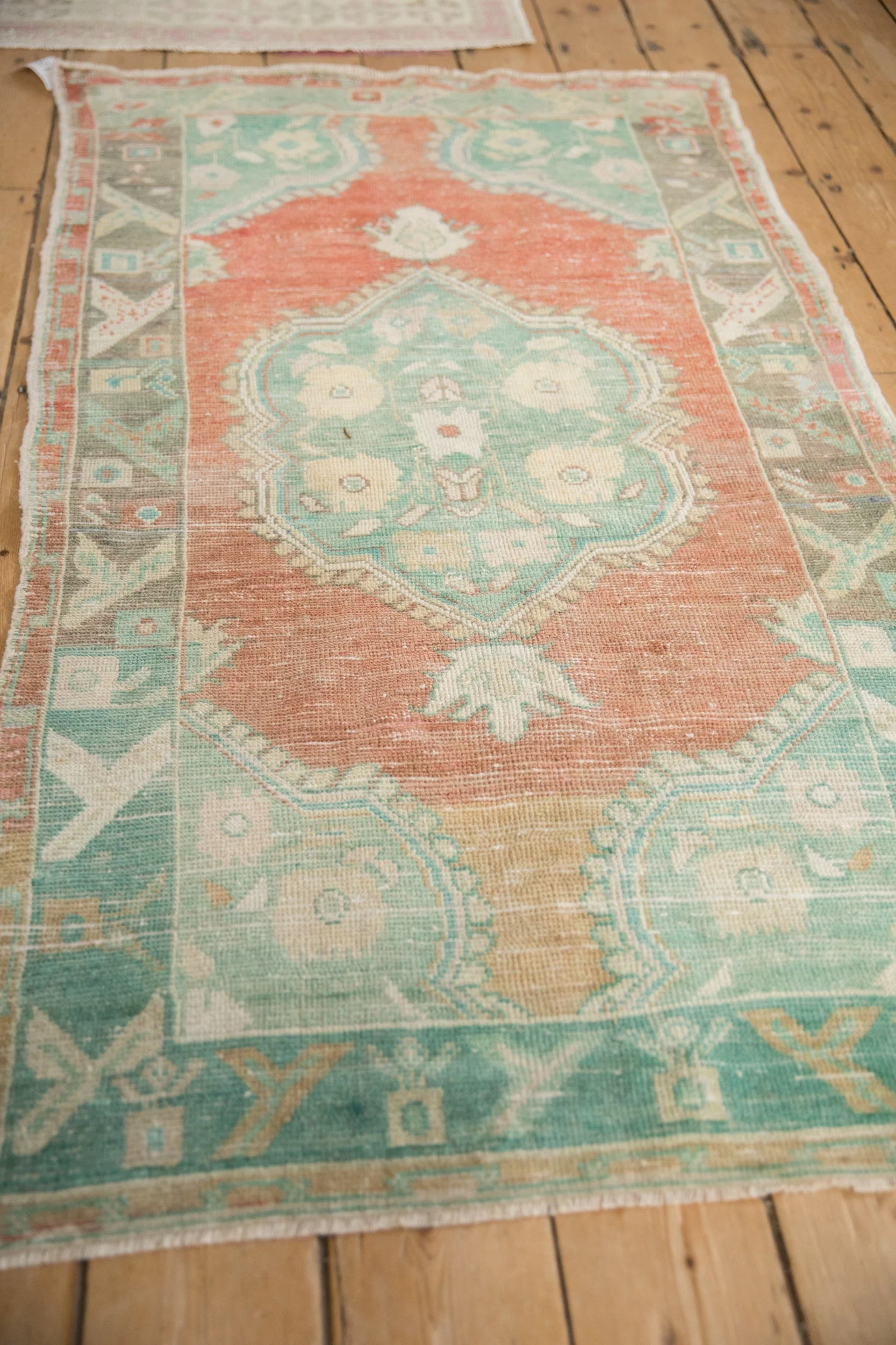 3x5.5 Vintage Distressed Oushak Rug - Image 4