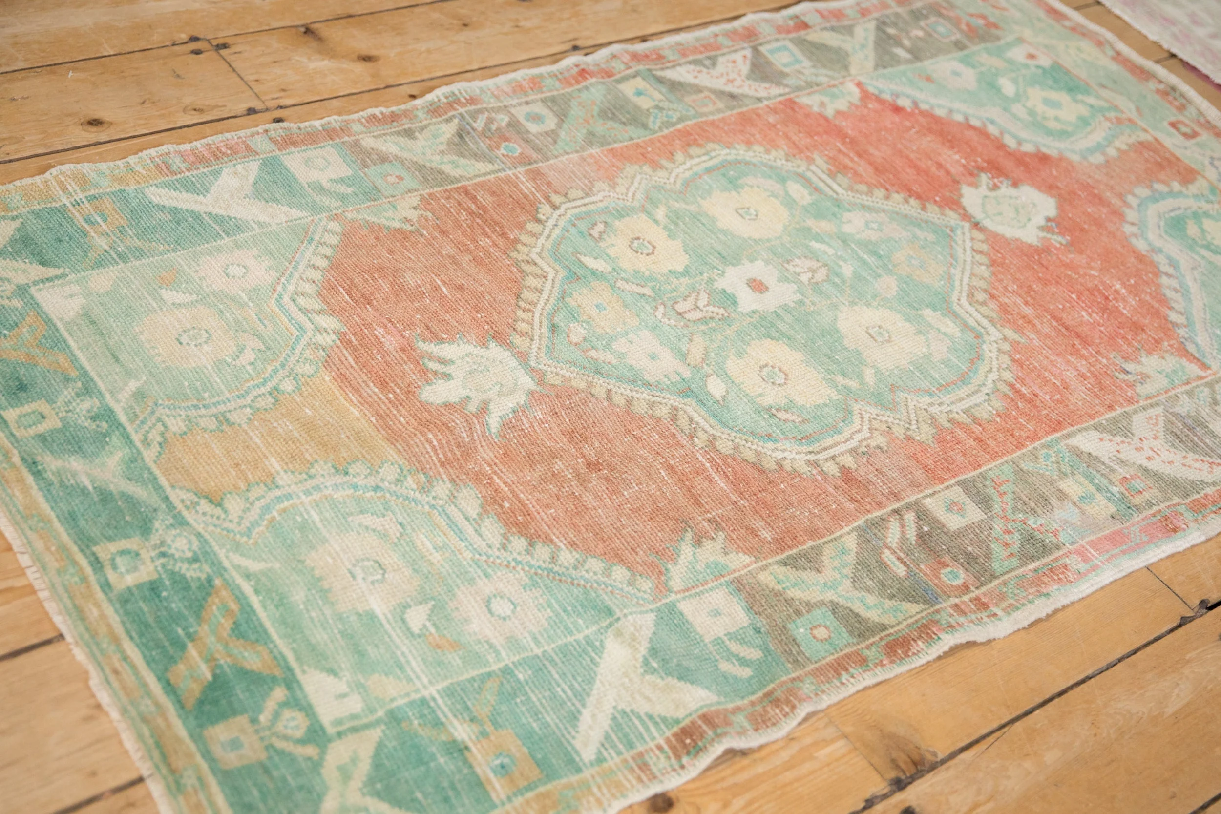 3x5.5 Vintage Distressed Oushak Rug - Image 7
