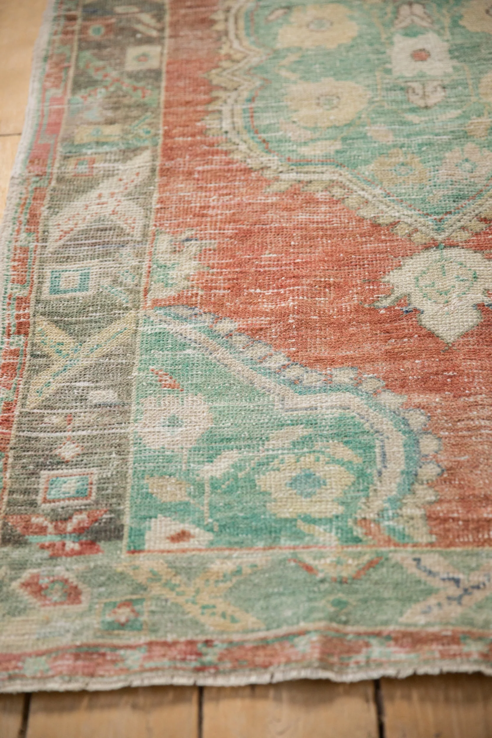 3x5.5 Vintage Distressed Oushak Rug - Image 9