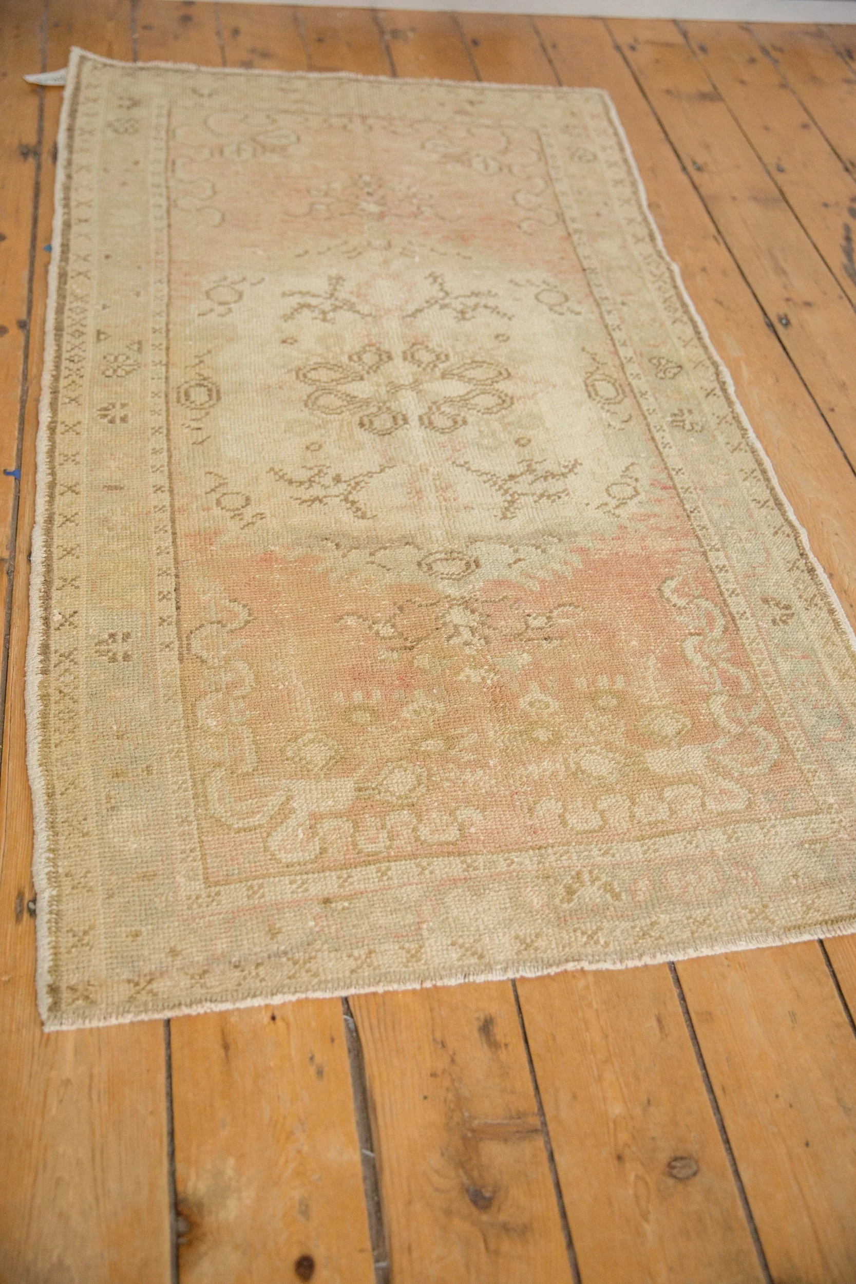 3x5.5 Vintage Distressed Oushak Rug - Image 4