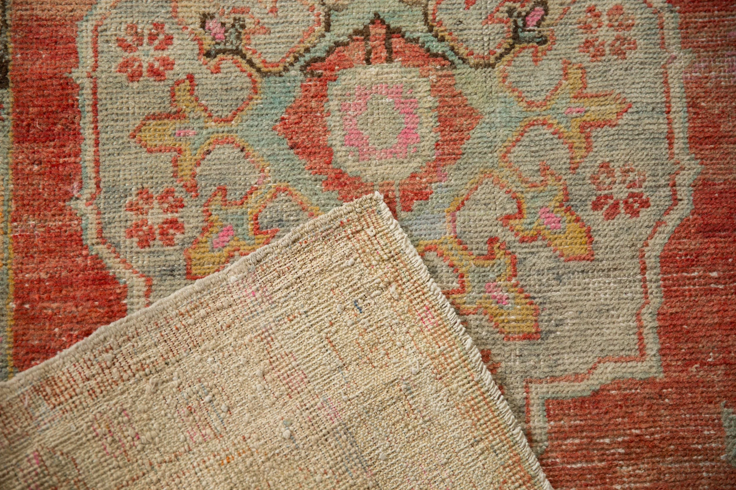 3x5.5 Vintage Distressed Oushak Rug - Image 10