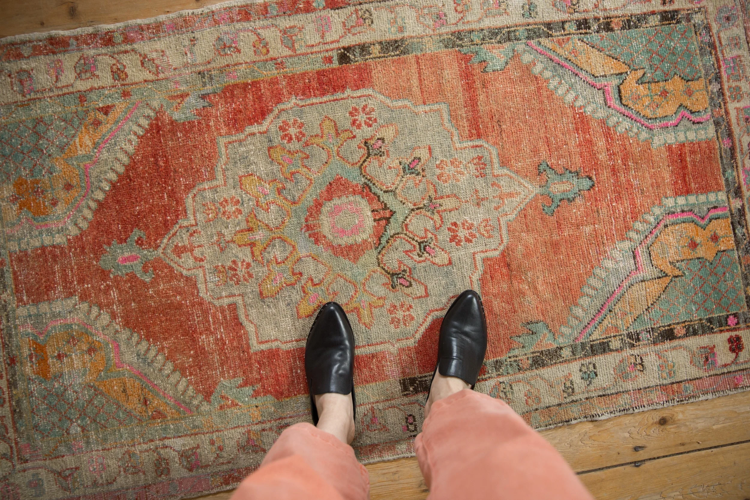 3x5.5 Vintage Distressed Oushak Rug - Image 2