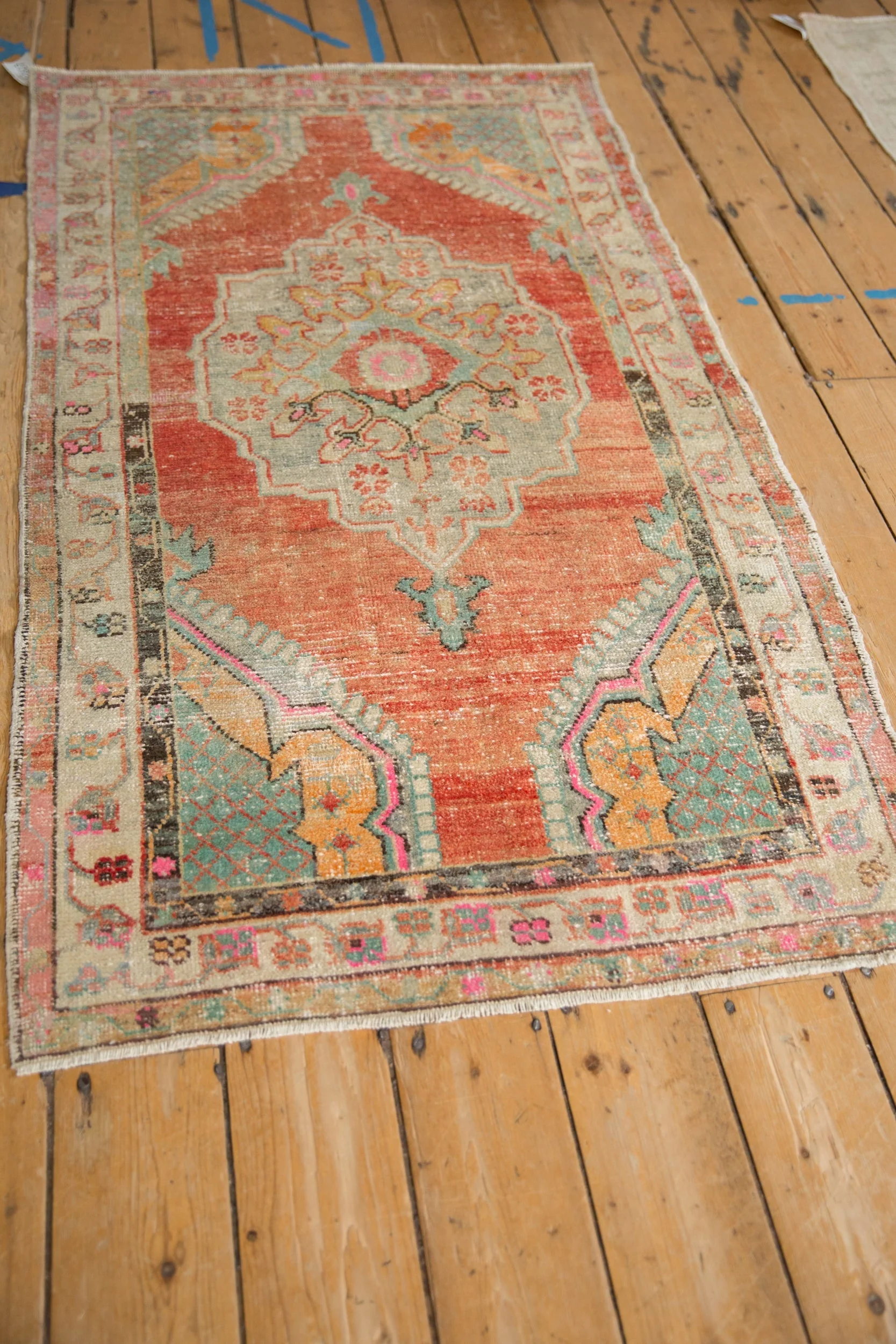 3x5.5 Vintage Distressed Oushak Rug - Image 4