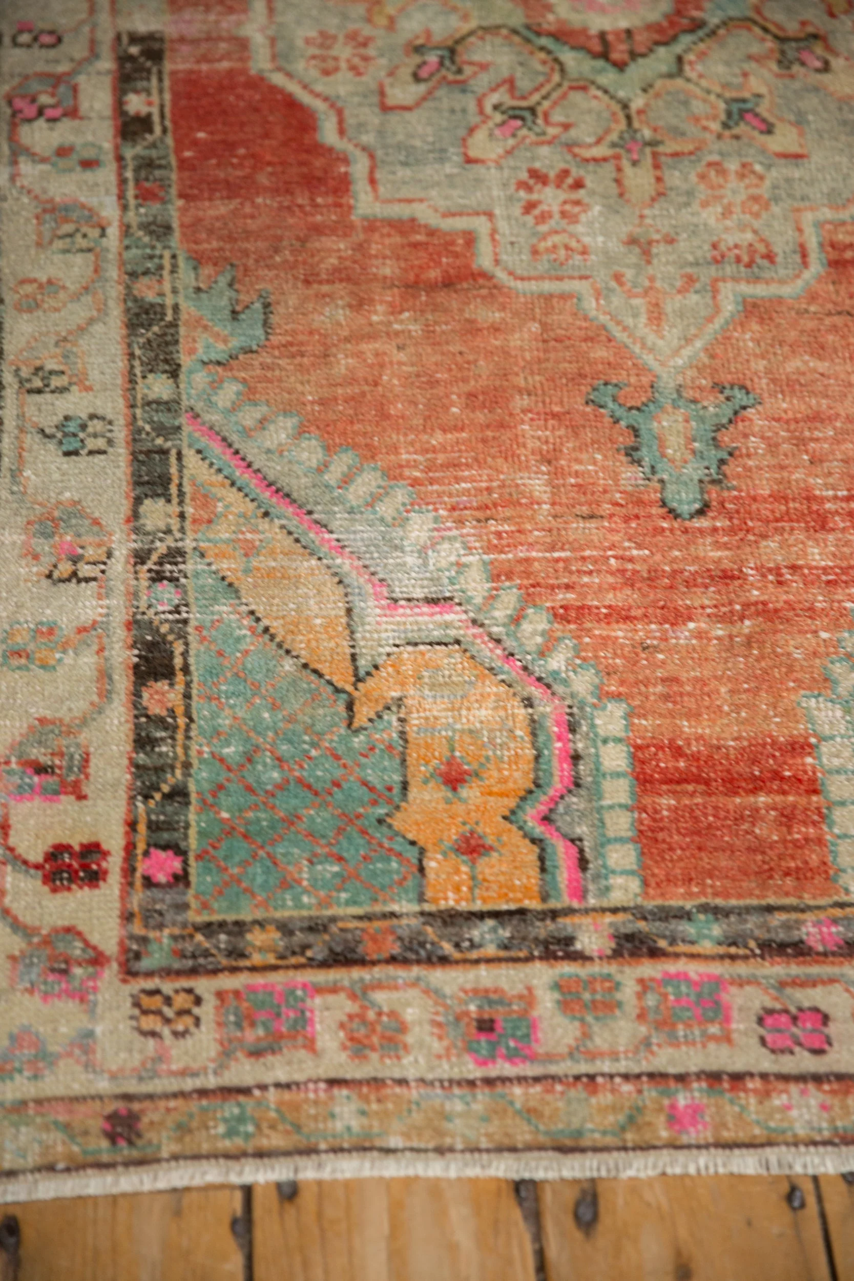 3x5.5 Vintage Distressed Oushak Rug - Image 5
