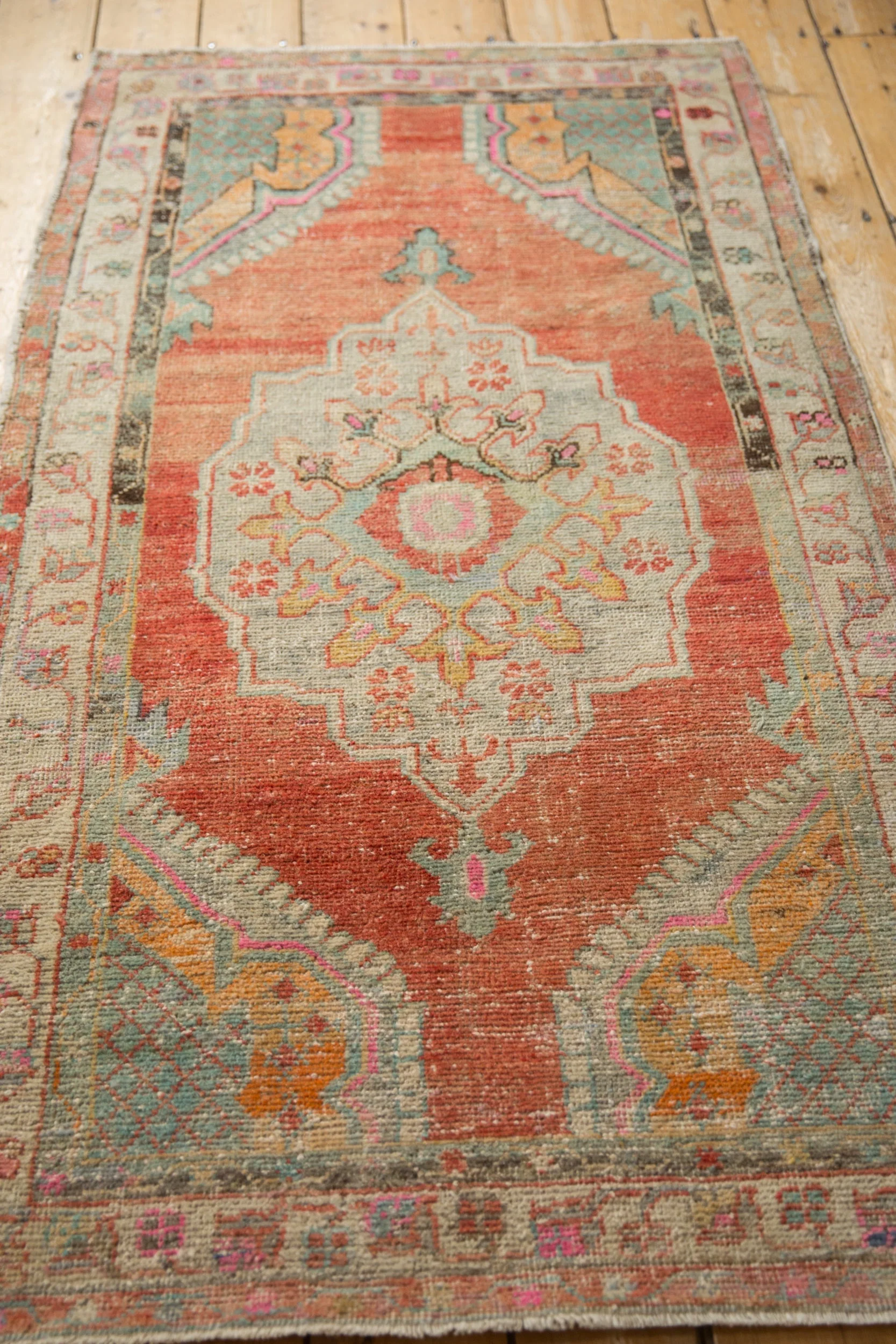 3x5.5 Vintage Distressed Oushak Rug - Image 6