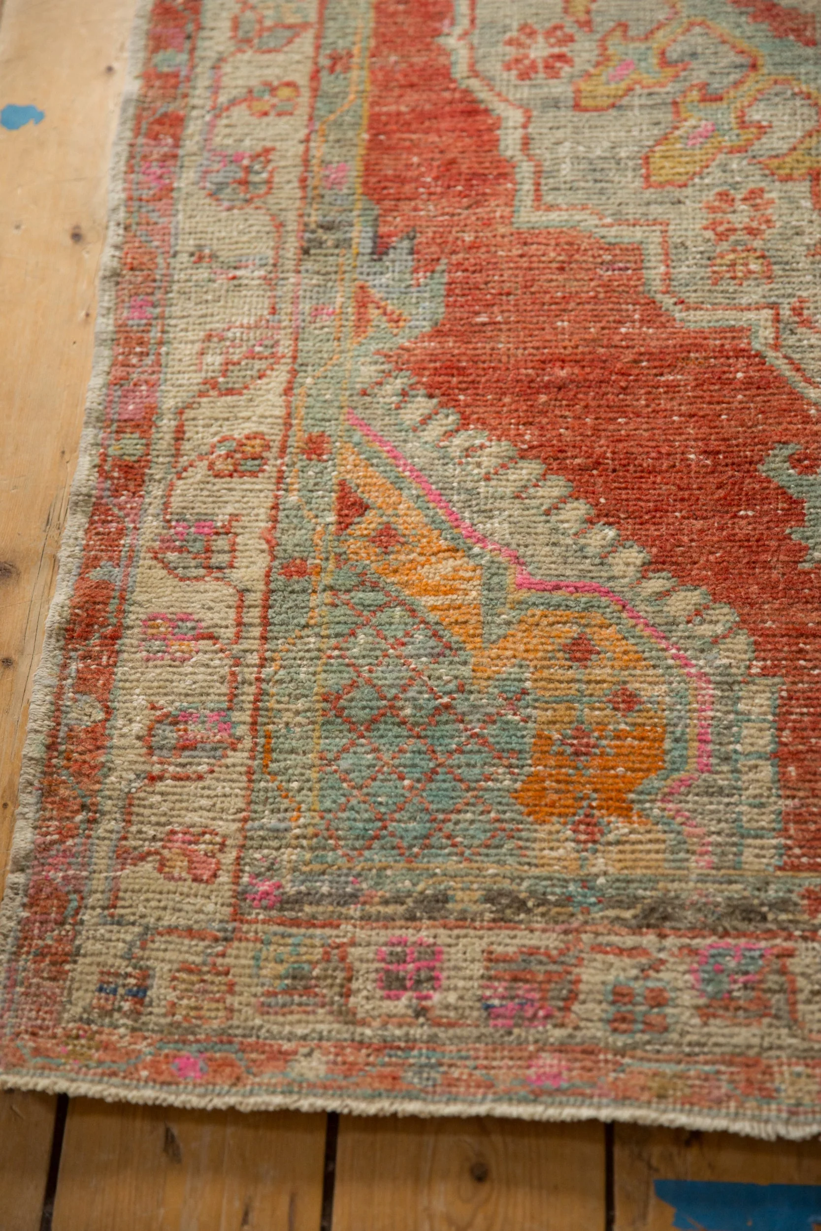 3x5.5 Vintage Distressed Oushak Rug - Image 7