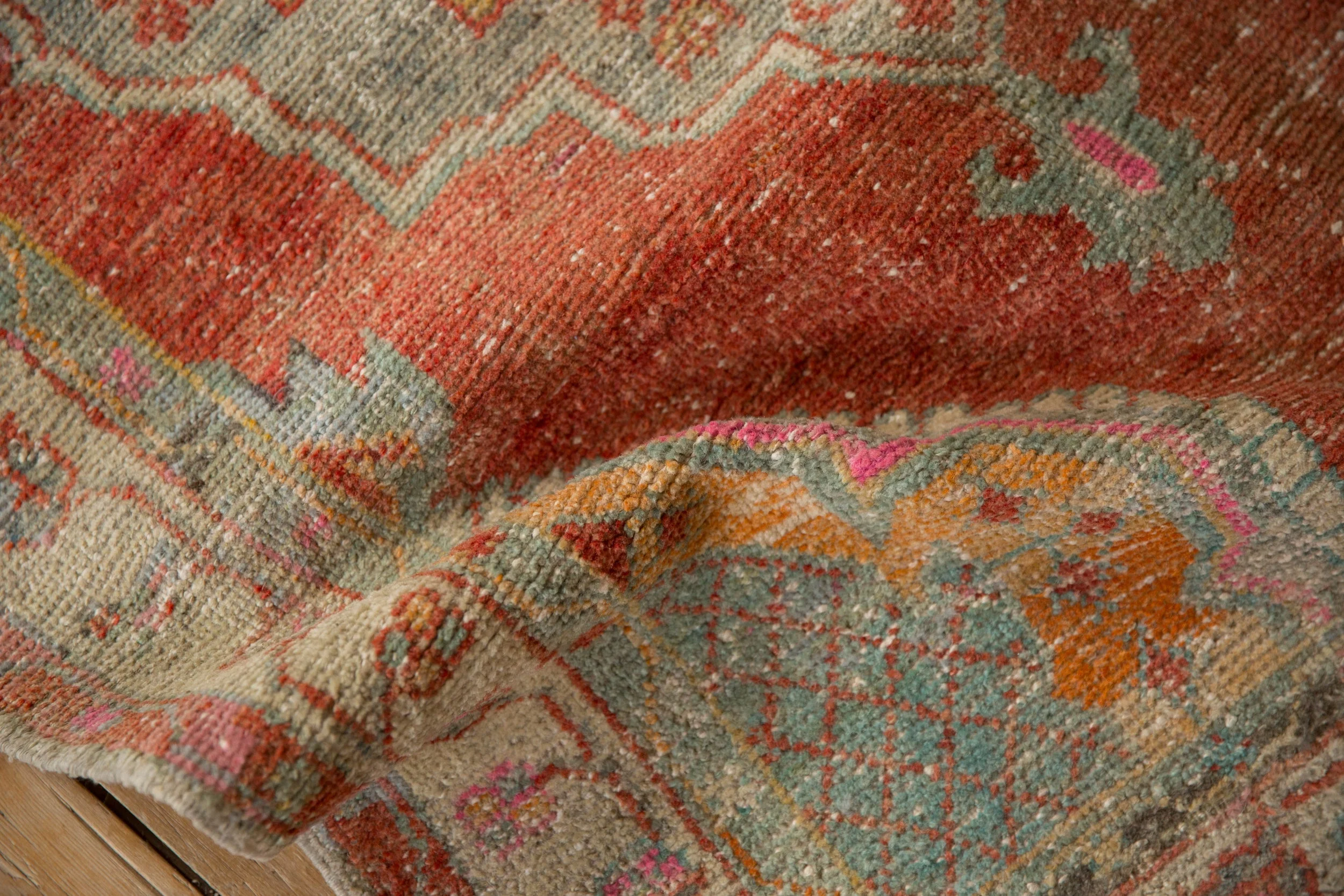 3x5.5 Vintage Distressed Oushak Rug - Image 9